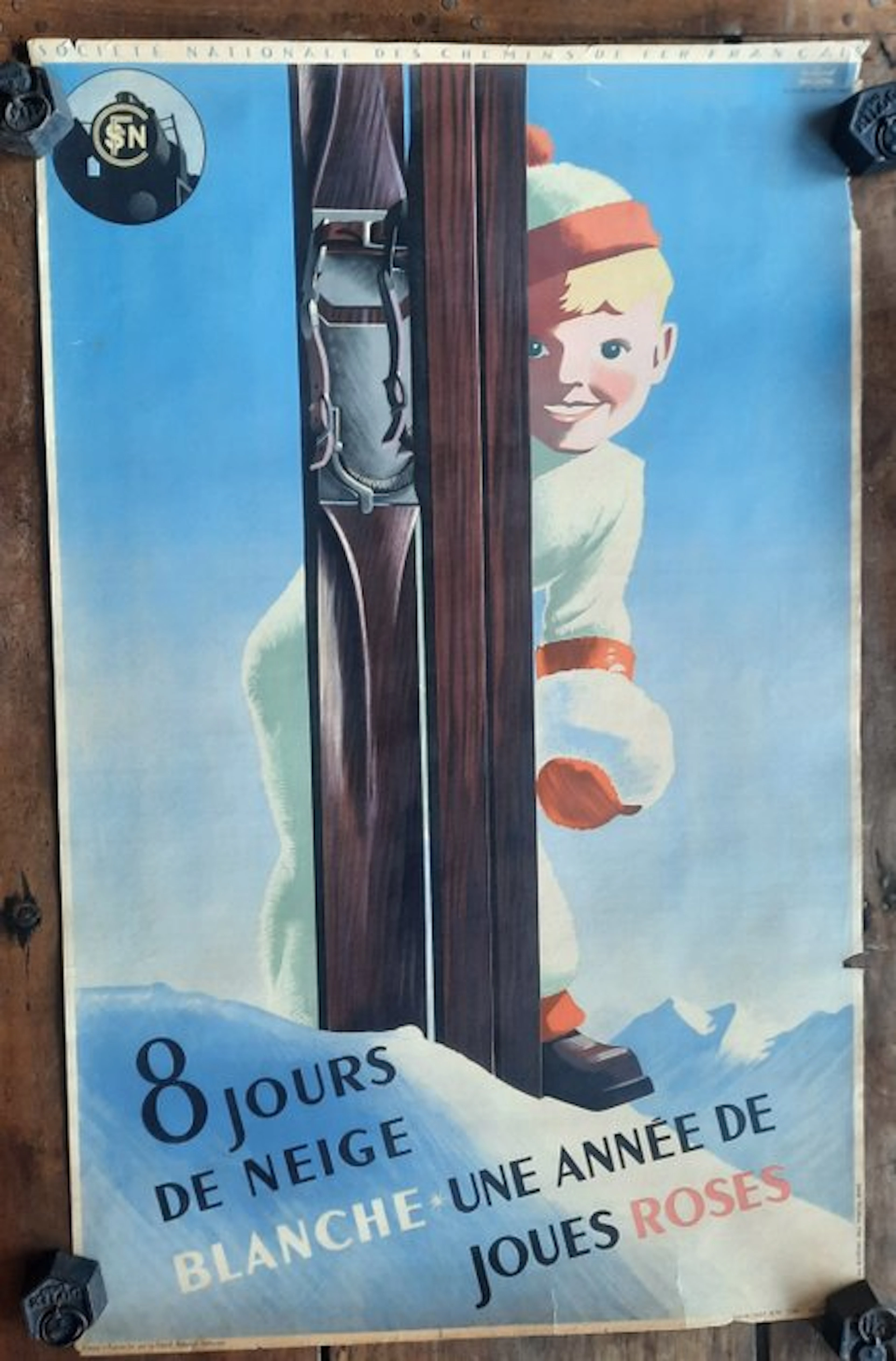 Roland Hugon - SNCF - 8 jours de neige blanche pour des joues roses - 1930s
