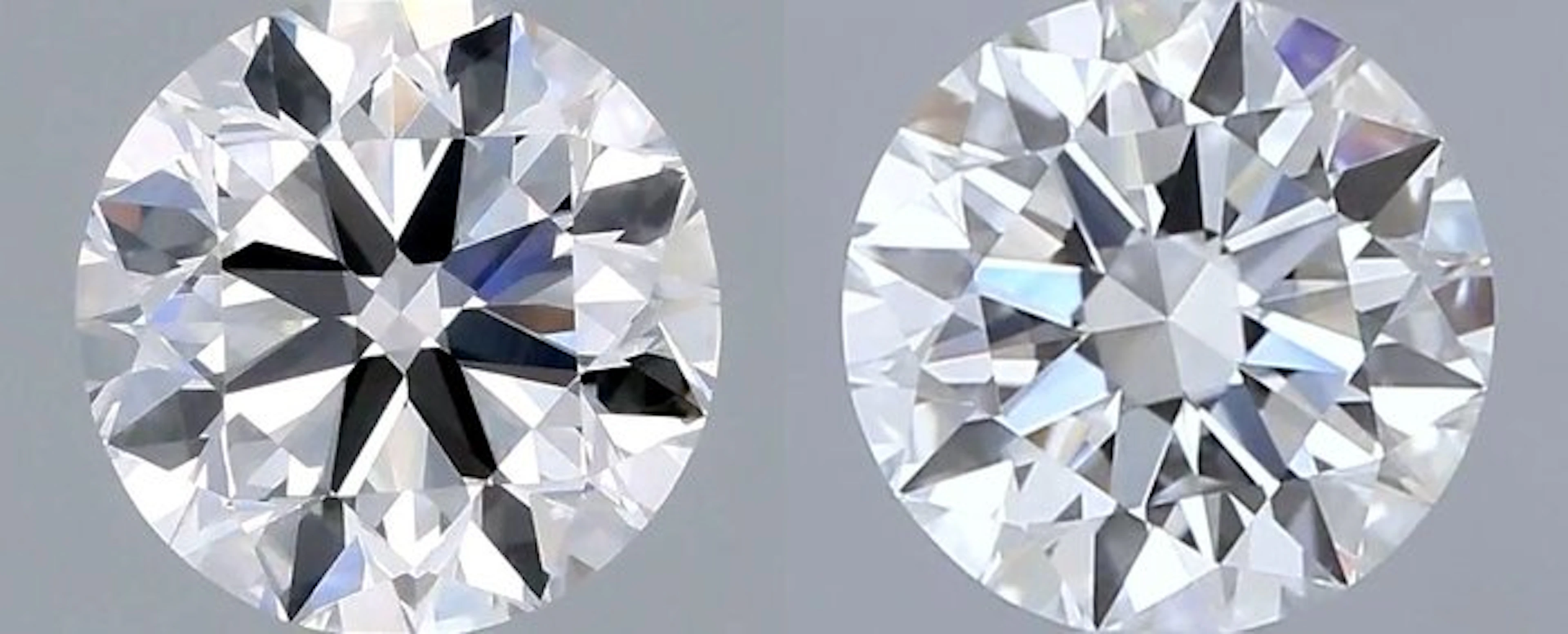2 pcs Diamond (Natural) - 1.00 ct - Round - F
