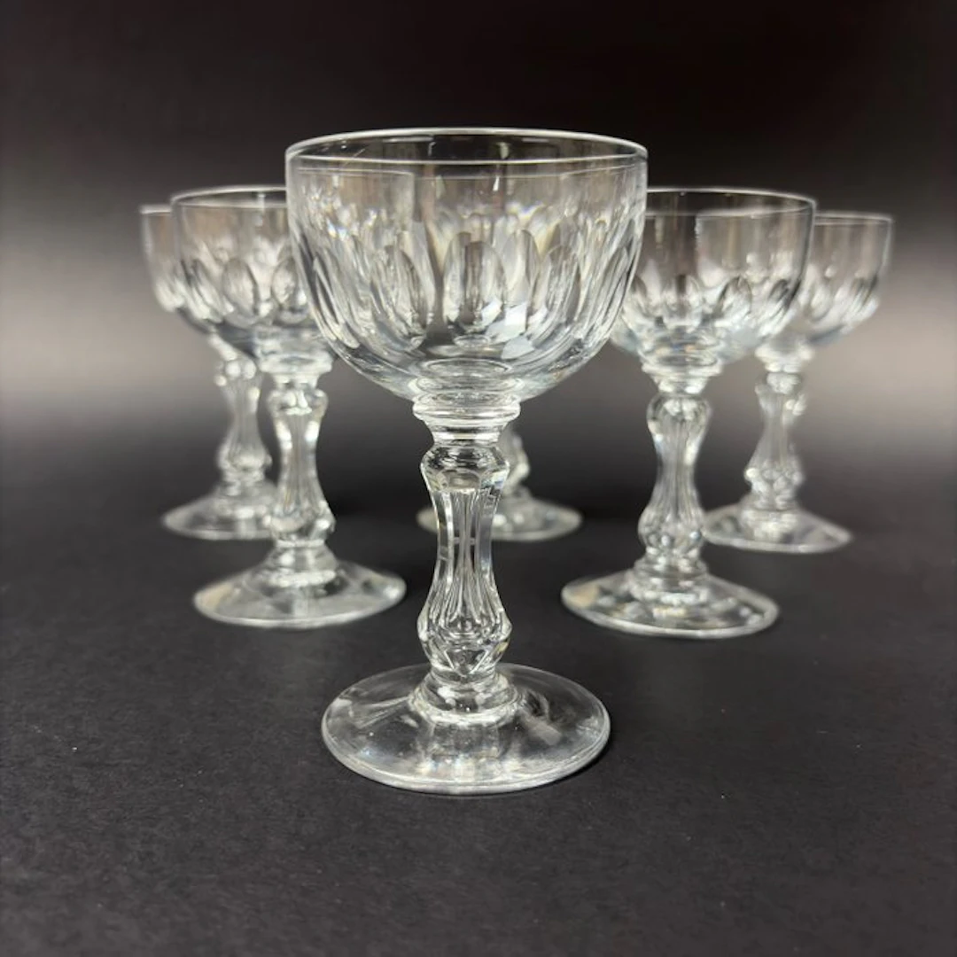 Val Saint Lambert - Port glass (6) - Olivier - Crystal