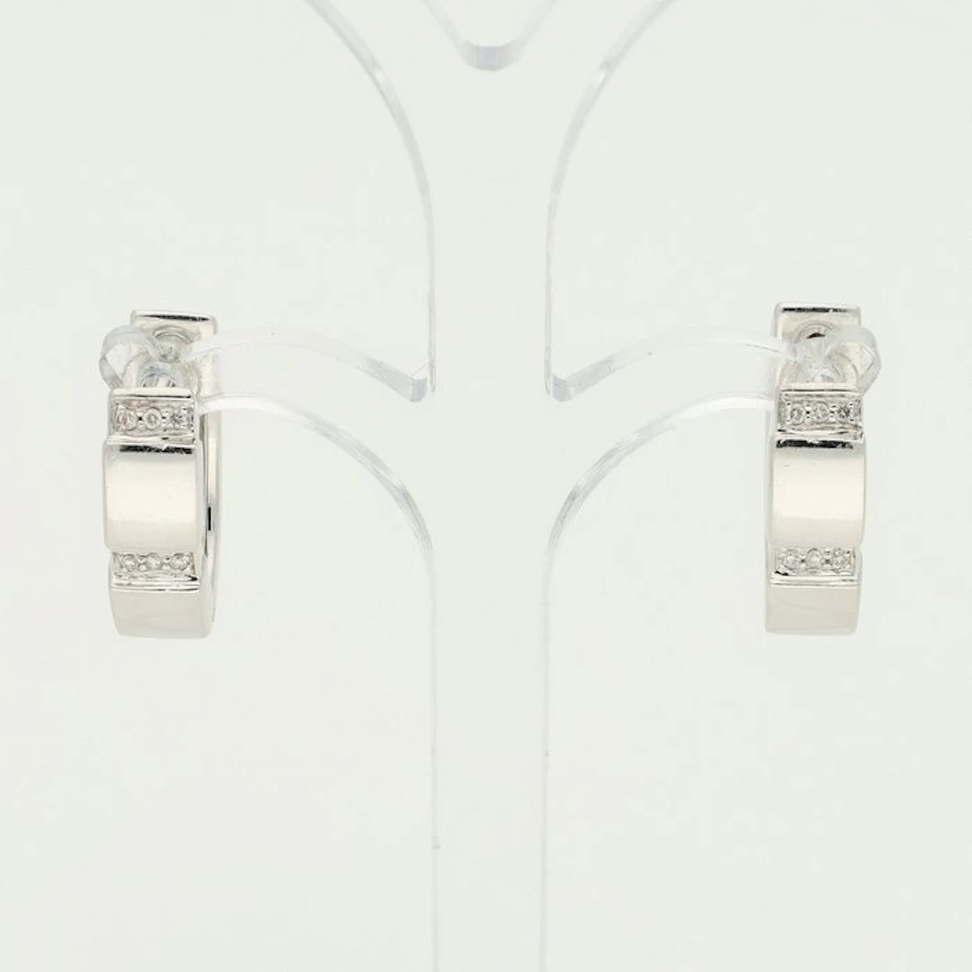 Earrings - 14 kt. White gold Diamond (Natural)