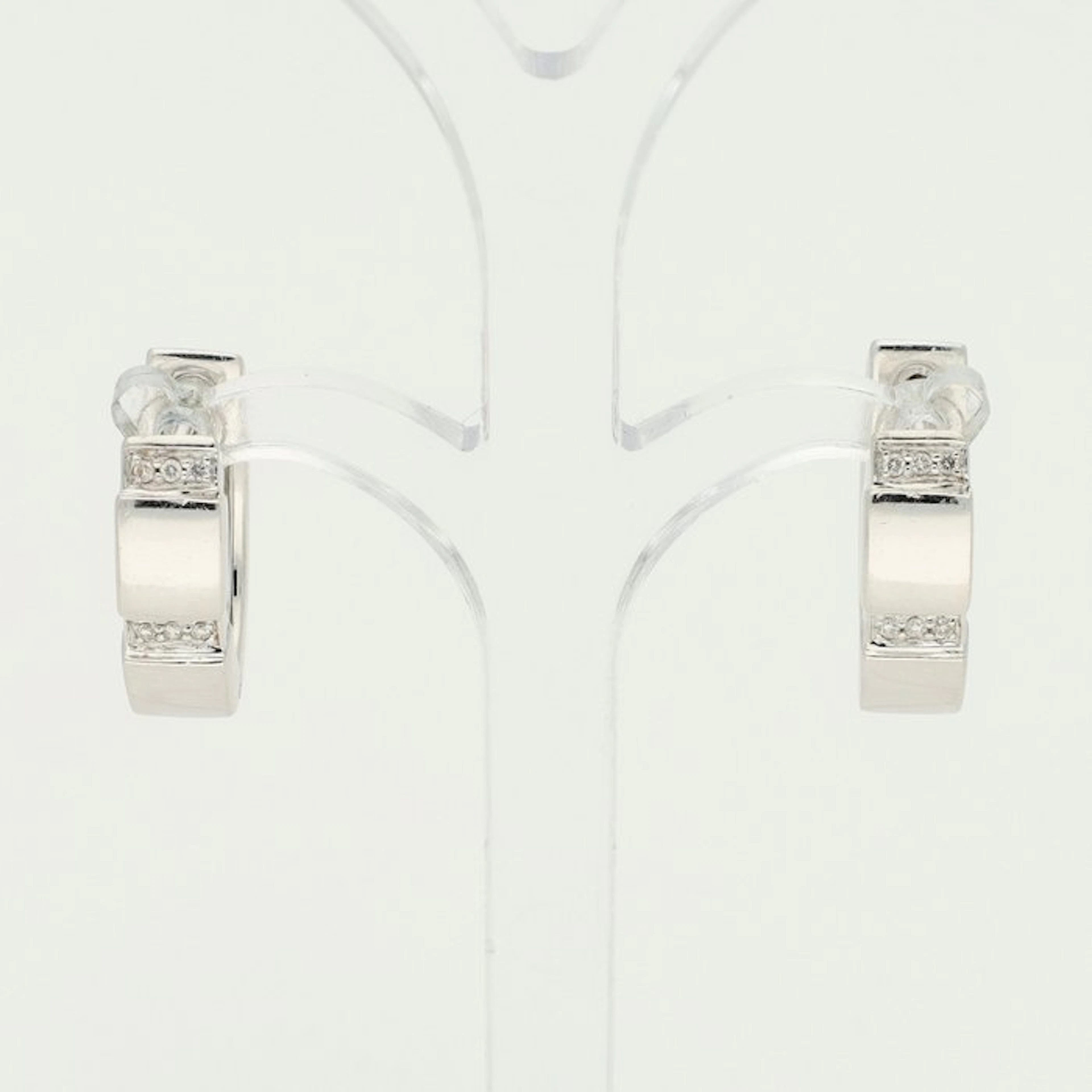 Earrings - 14 kt. White gold Diamond (Natural)