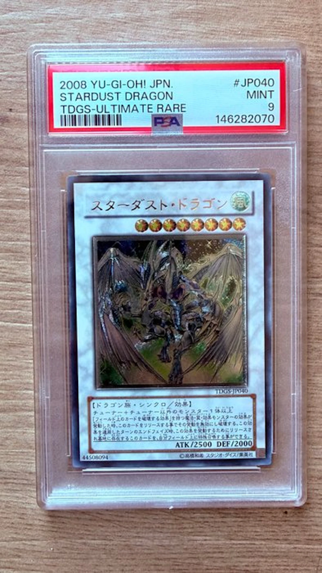 Konami - 1 Graded card - Yu-Gi-Oh! - Stardust Dragon JP040 Foil - PSA 9