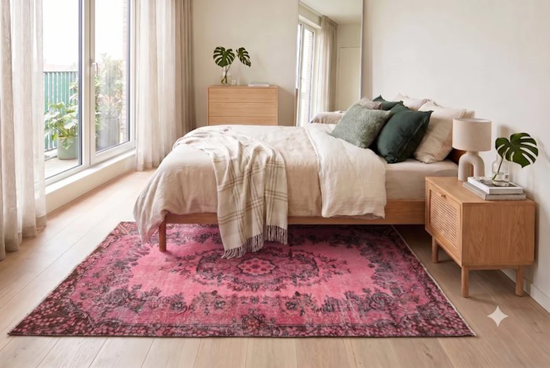 Pink vintage - Rug - 205 cm - 115 cm - with certificate