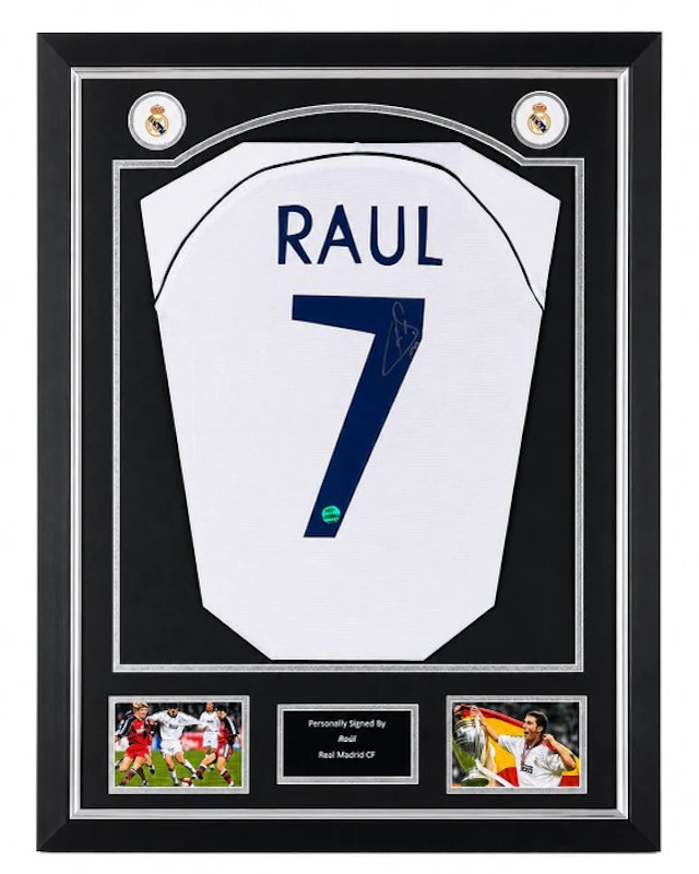 Real Madrid - European Football League - Raul - Premium Frame - 1999 - Jersey