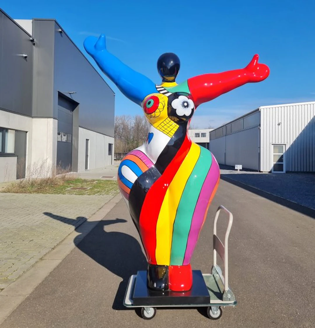 Sculpture, XXXL Bold pop art sculpture - 230 cm - Fiberglass, Marble