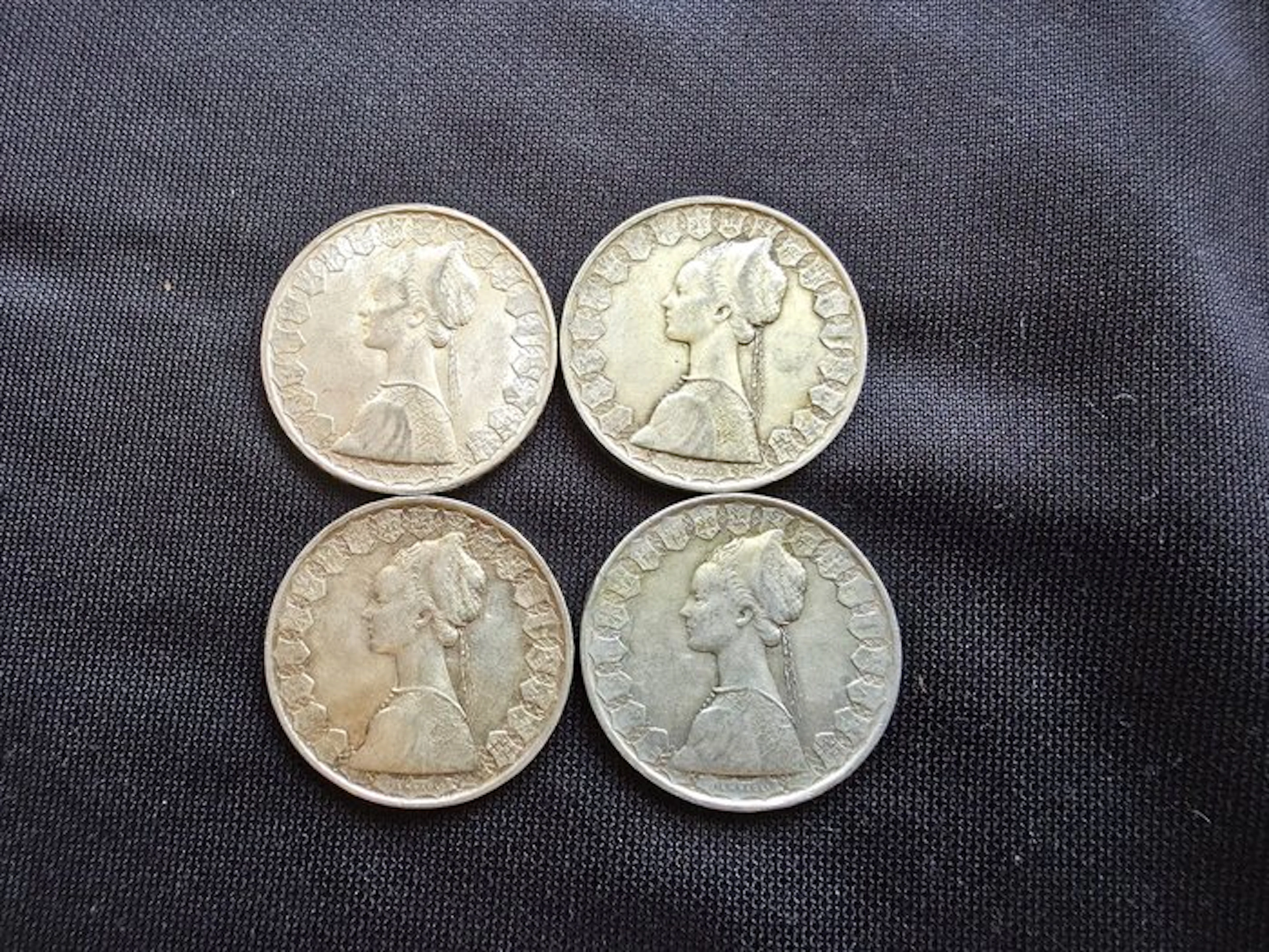 Italy 500 Lire 1958/1961 (4 monete) (No reserve price)