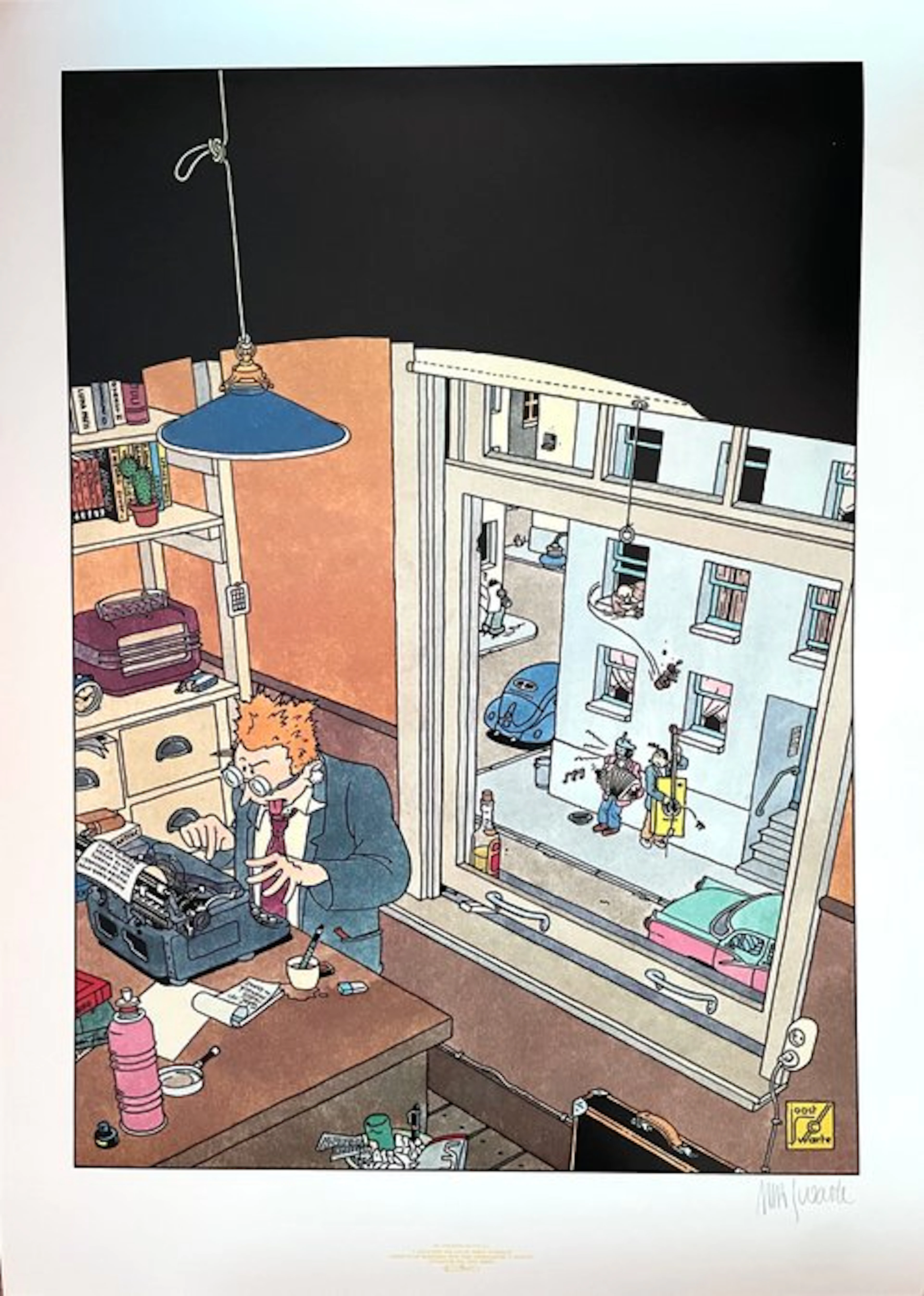 Joost Swarte - De Muziekcriticus - Offset lithograph ** HANDSIGNED + COA **