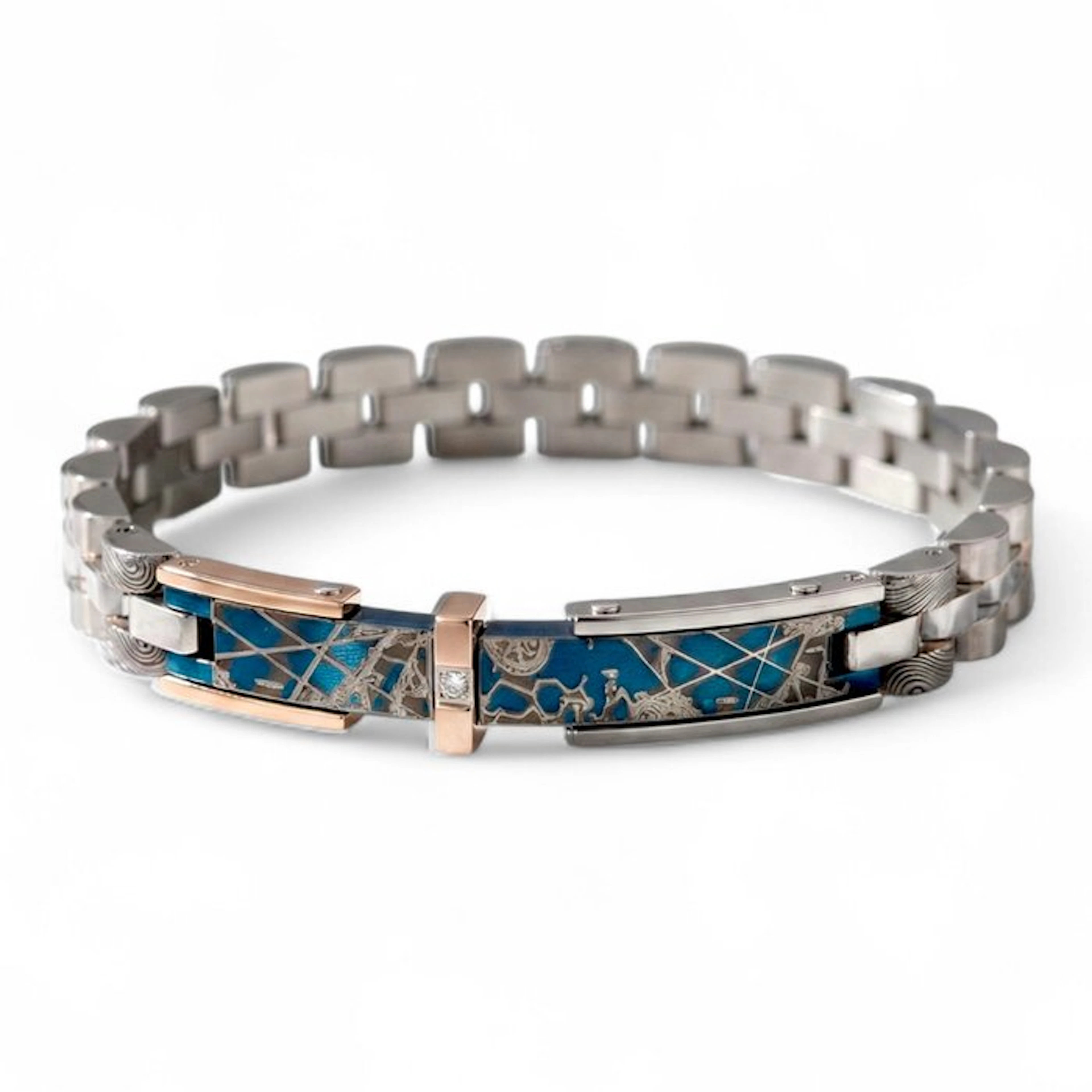 18 kt. - Base bracelet in surgical steel, Rose gold - Bracelet - Made in Italy