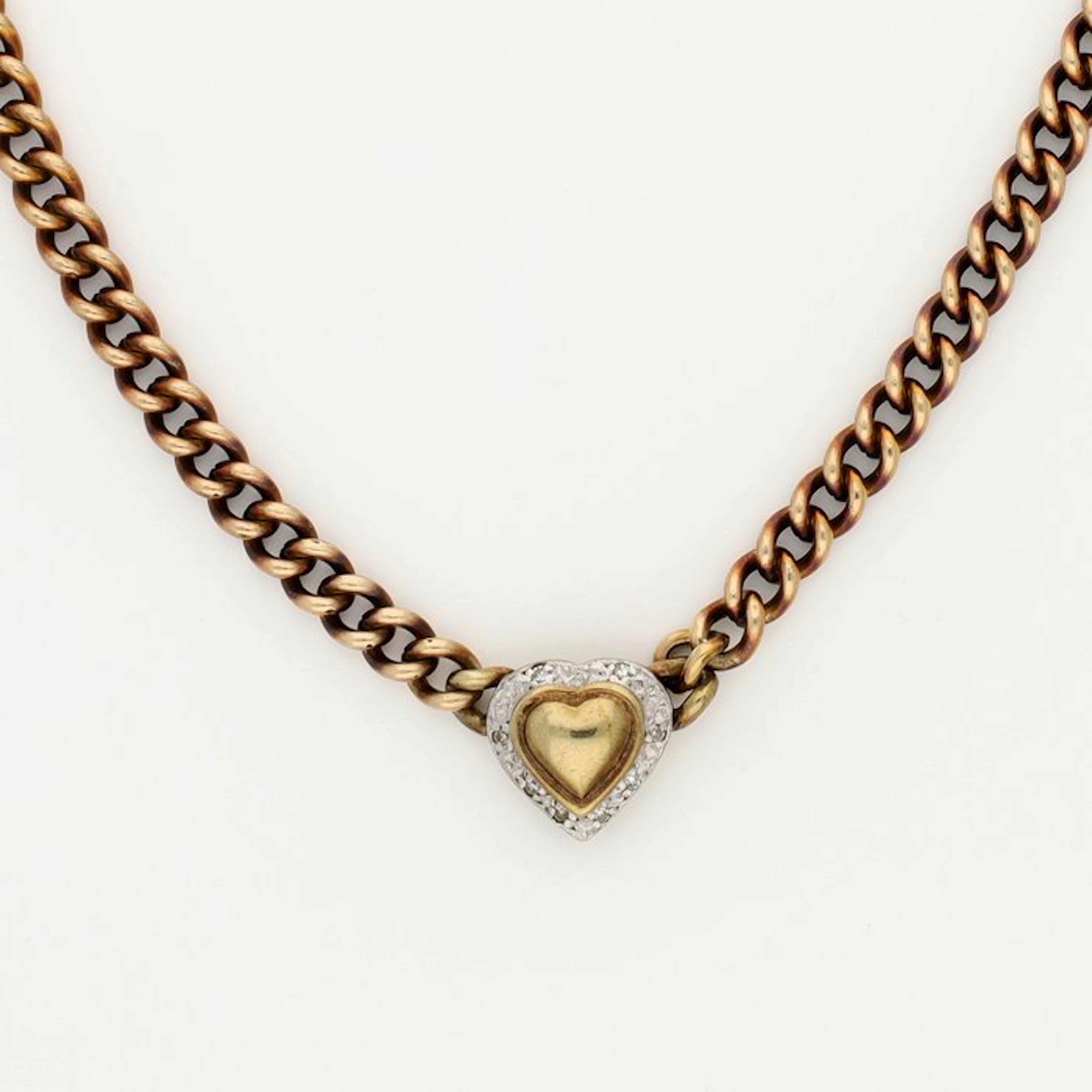 Chain - 8 kt. Yellow gold, White gold Diamond (Natural) - Hart