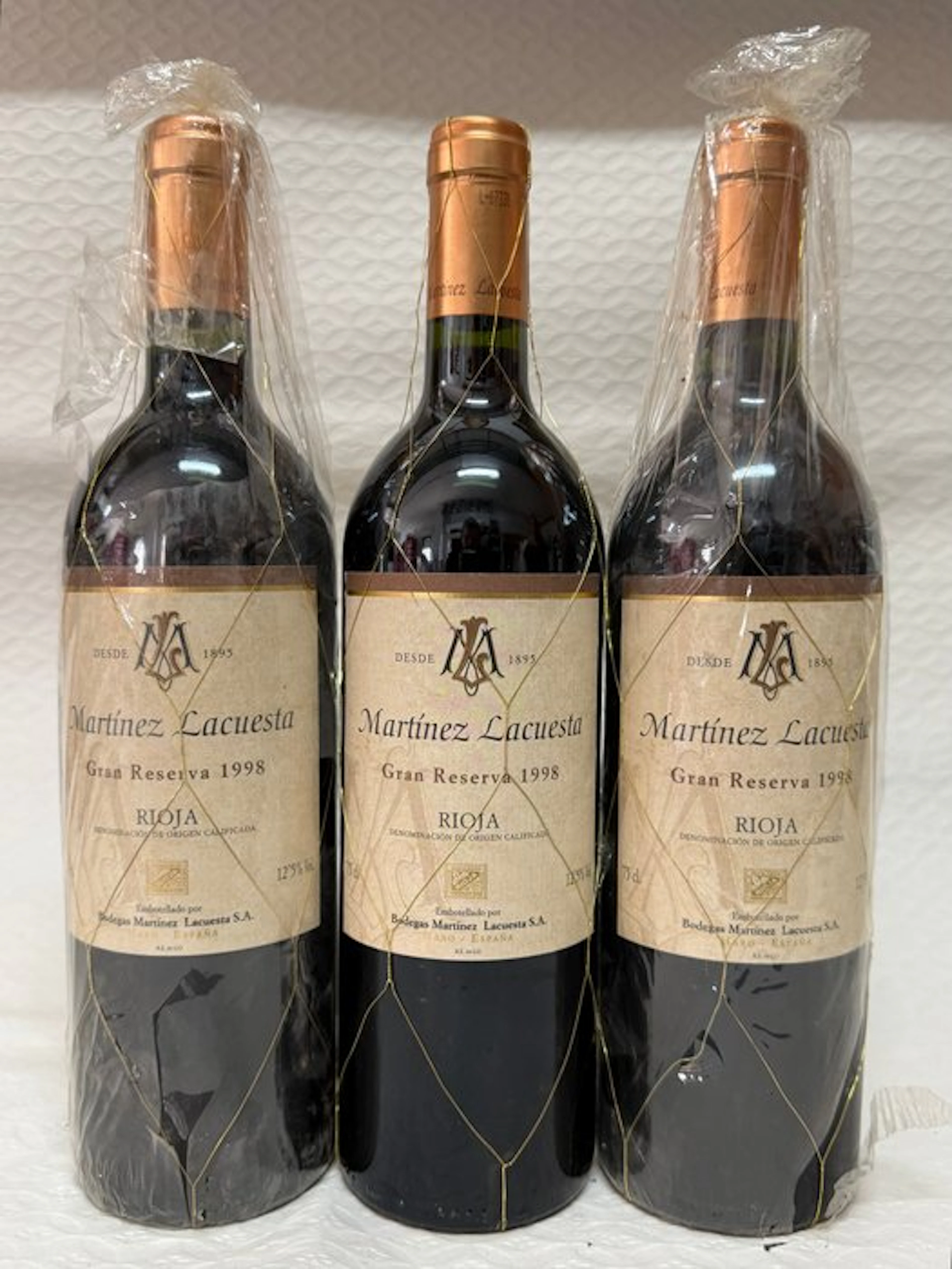 1998 Martinez Lacuesta - Rioja Gran Reserva - 3 Bottles (0.75L)