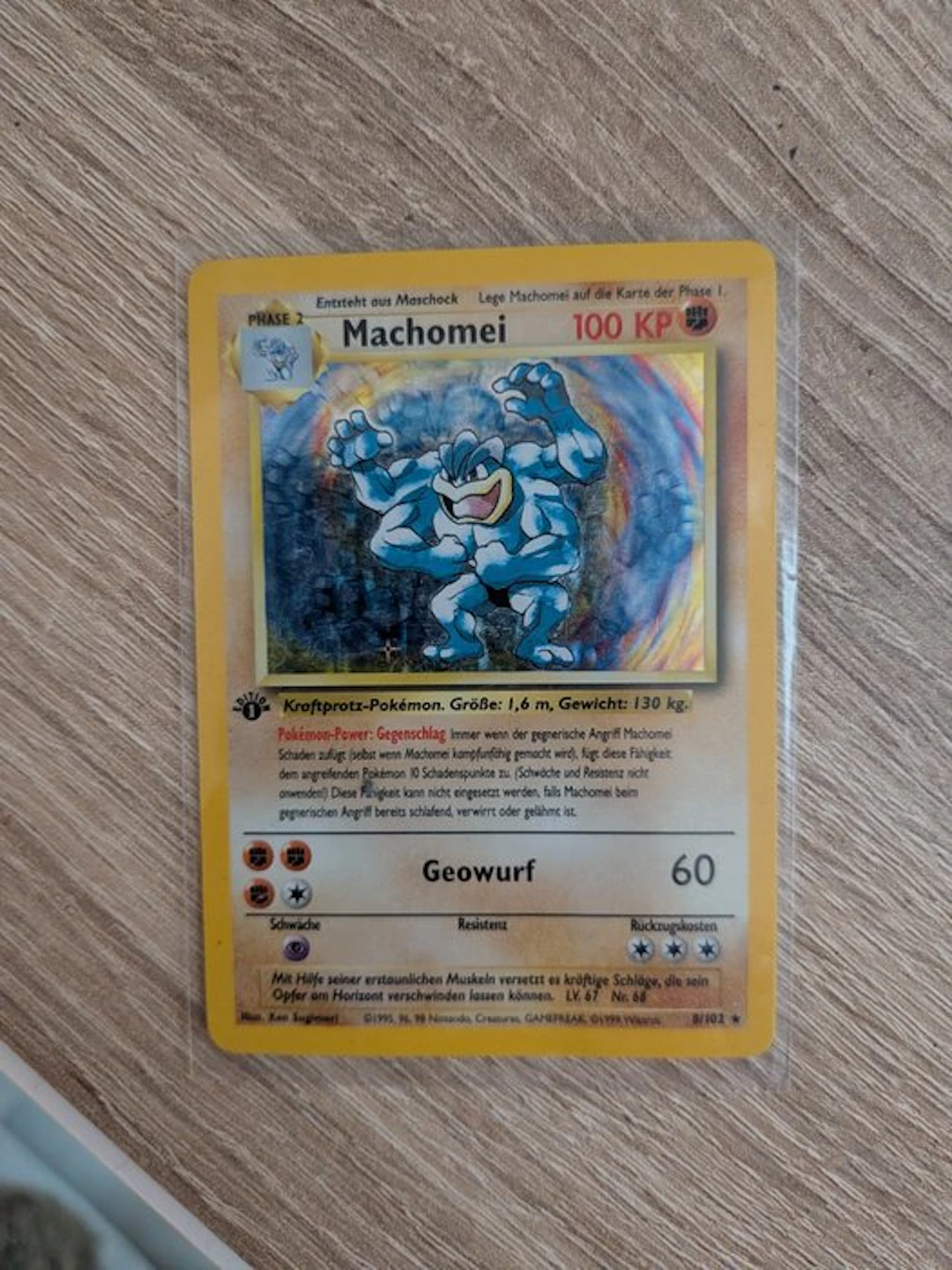 Pokémon - 1 Card - Machomei 8/102 Foil, First edition