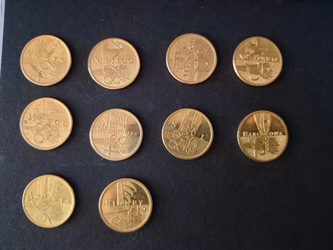22K gold Olympic Games coins - complete collection