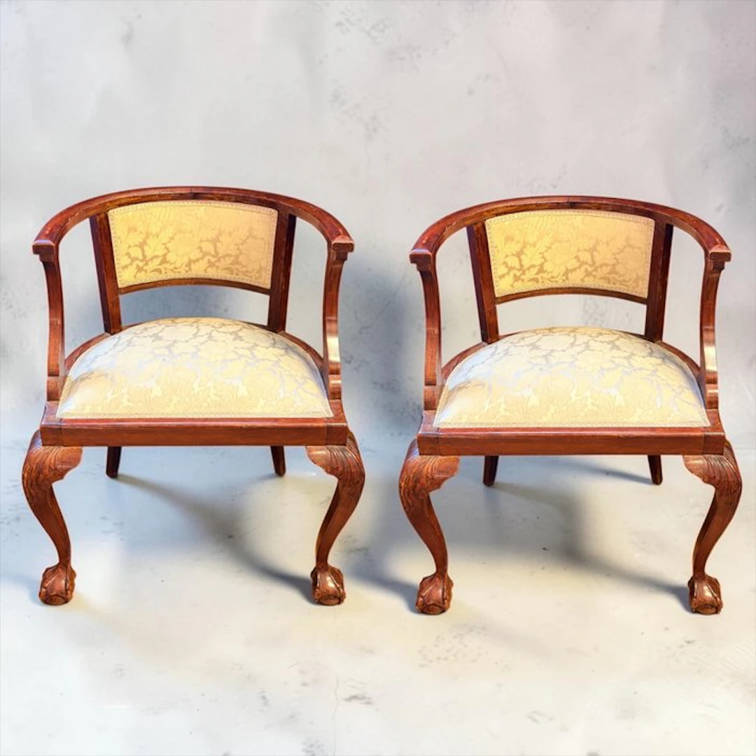 Estilo Chippendale - Armchair (2) - Walnut - Claw Feet