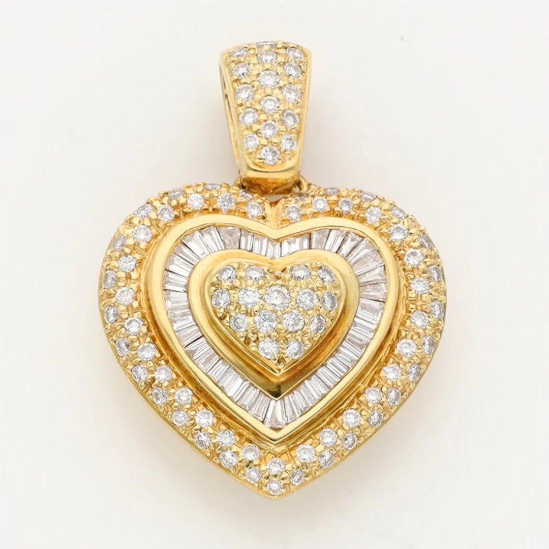 Pendant - 18 kt. Yellow gold Diamond (Natural)