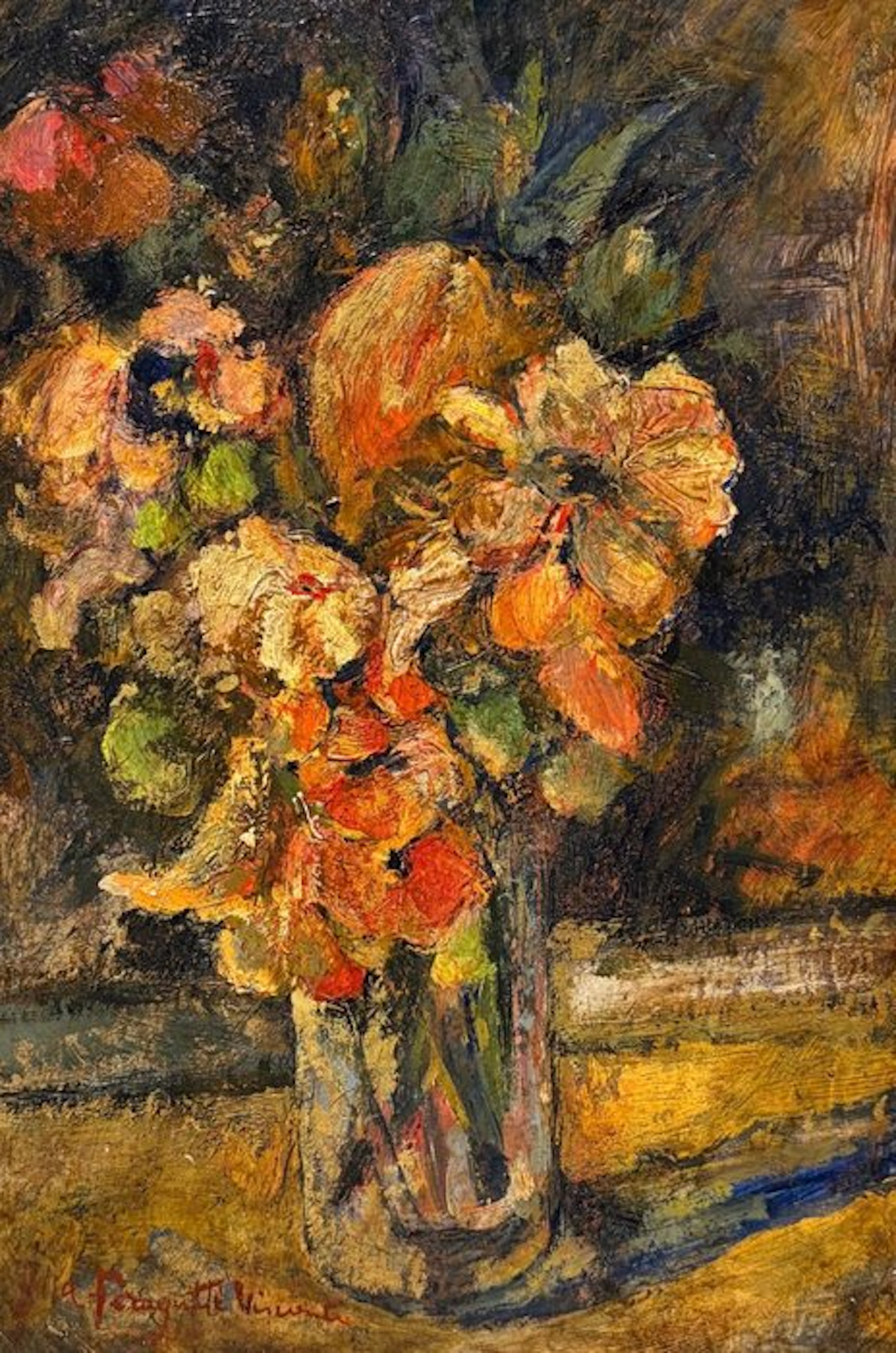 Adolfo Feragutti Visconti (1850-1924) - Vaso di fiori