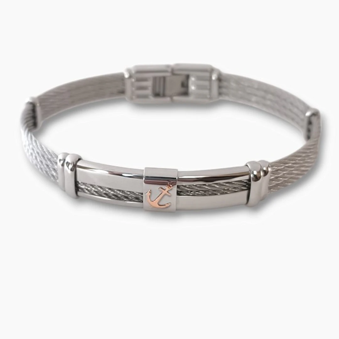 18 kt. - Steel, Rose gold - Bracelet - Artisanal