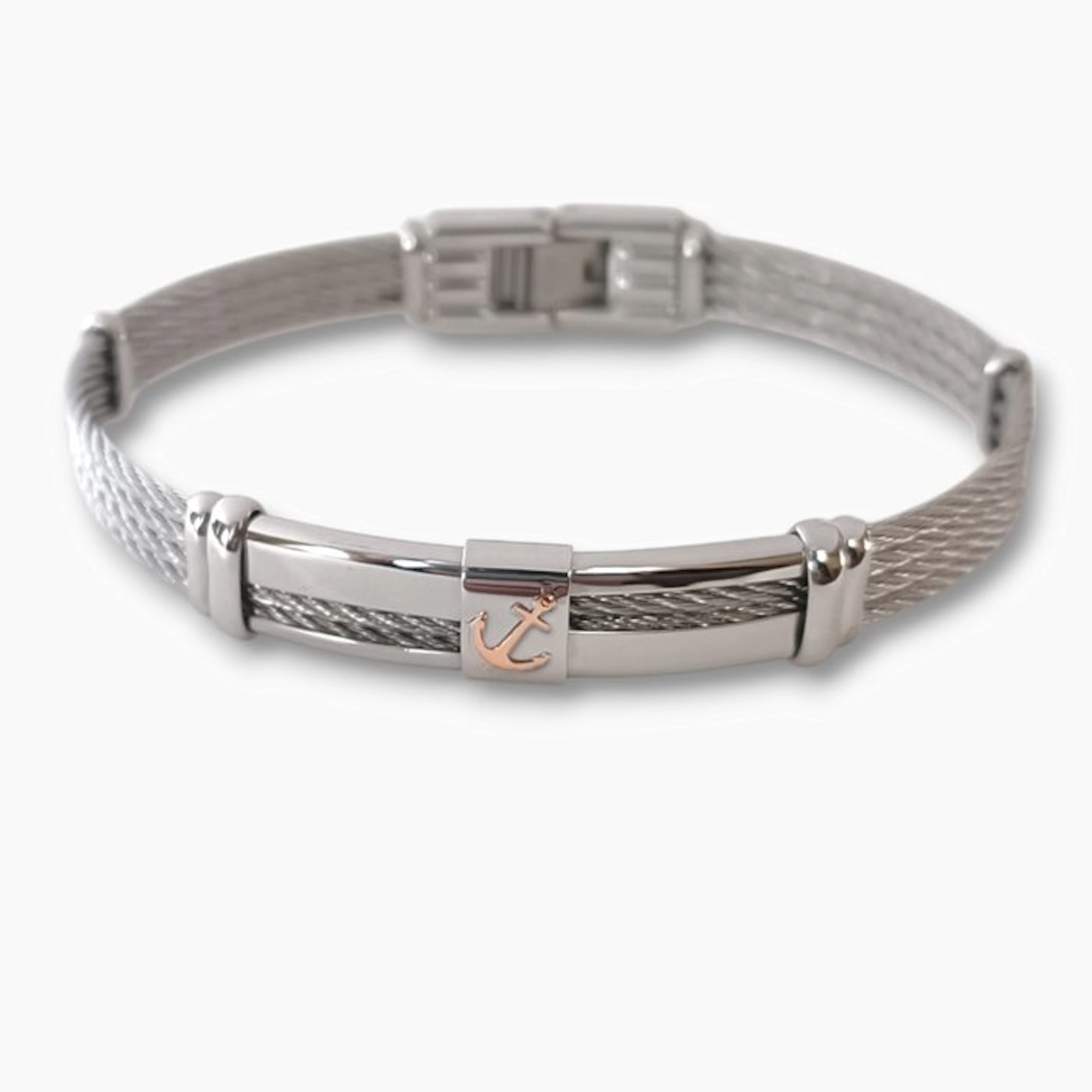 18 kt. - Steel, Rose gold - Bracelet - Artisanal