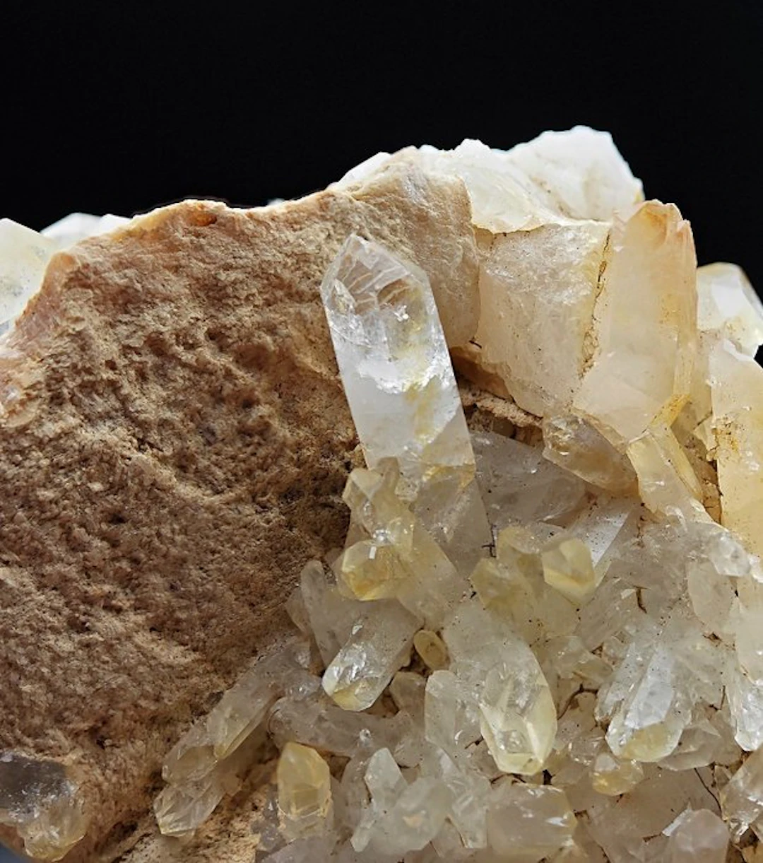 Aesthetic milky quartz with limonite