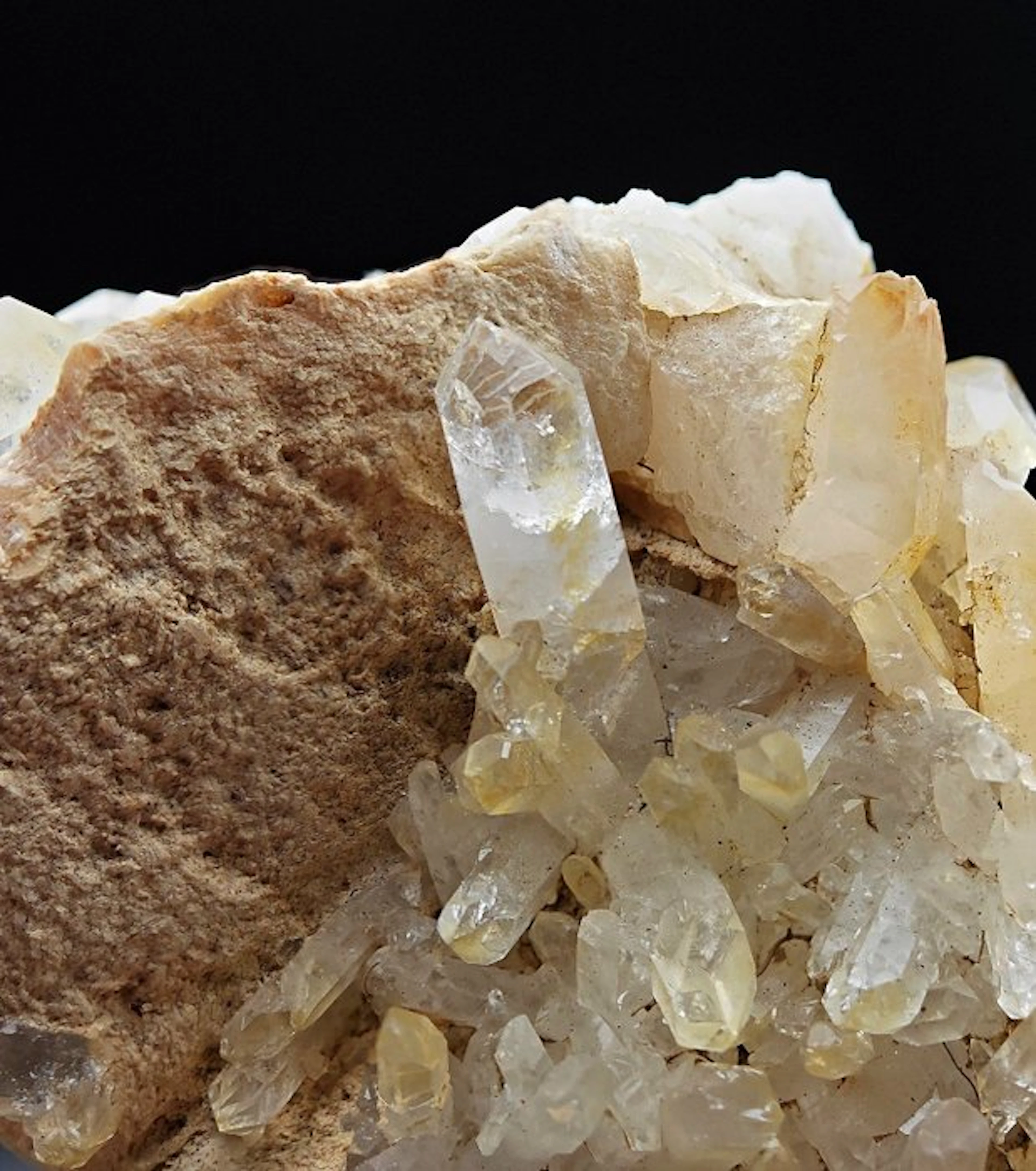 Aesthetic milky quartz with limonite