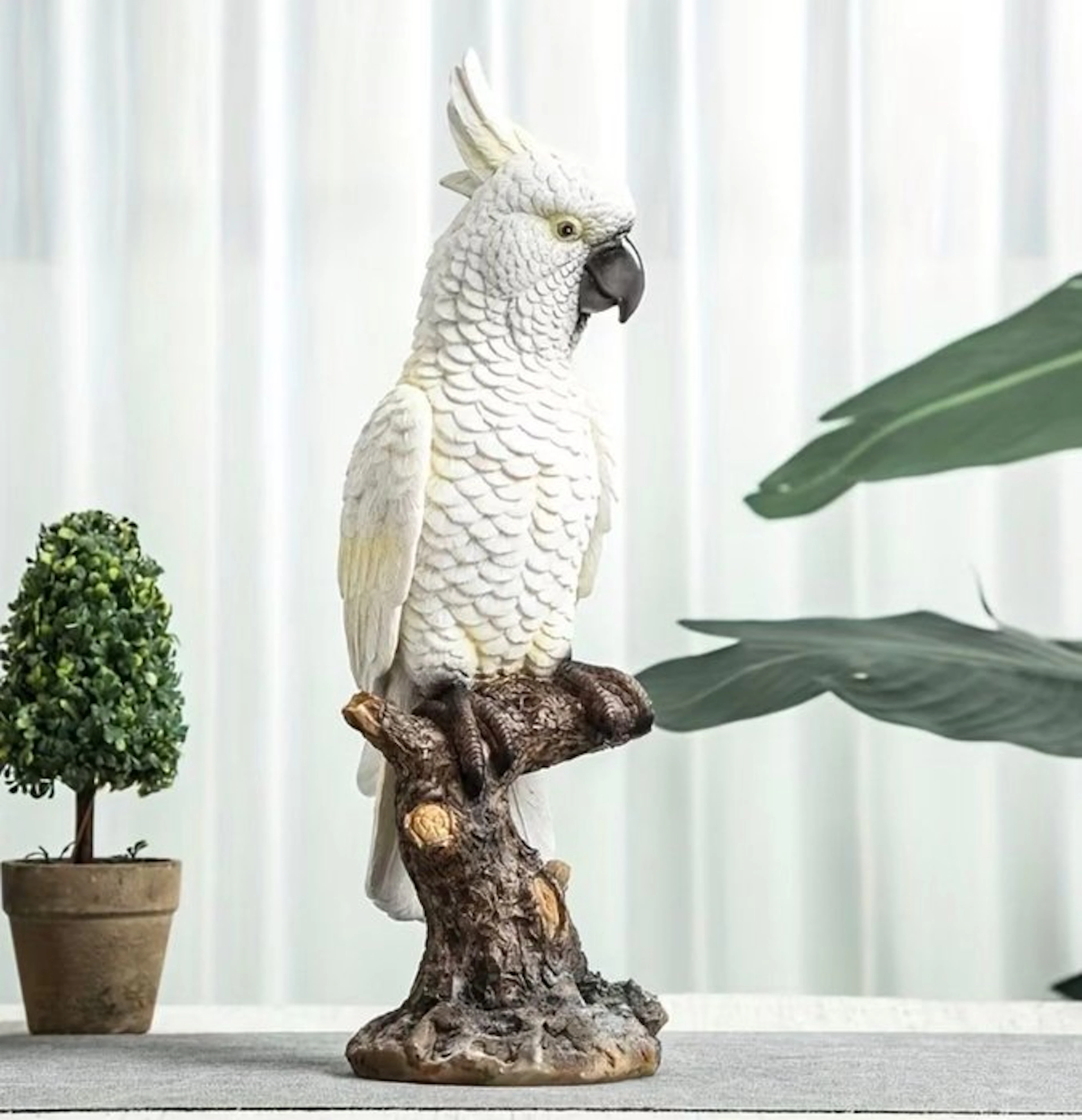 Figure - Cockatoo on Branch - Resin