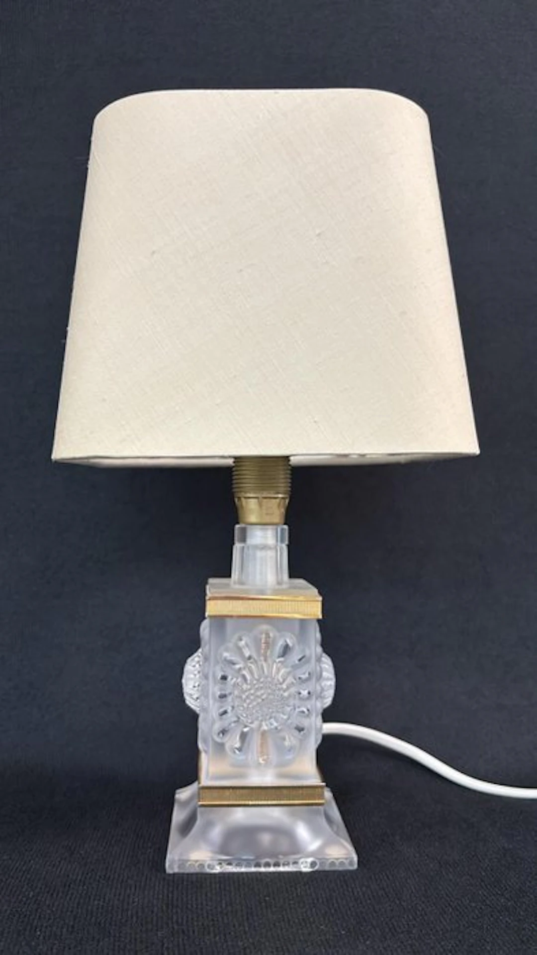 René Lalique - Table lamp - Daisies - Crystal