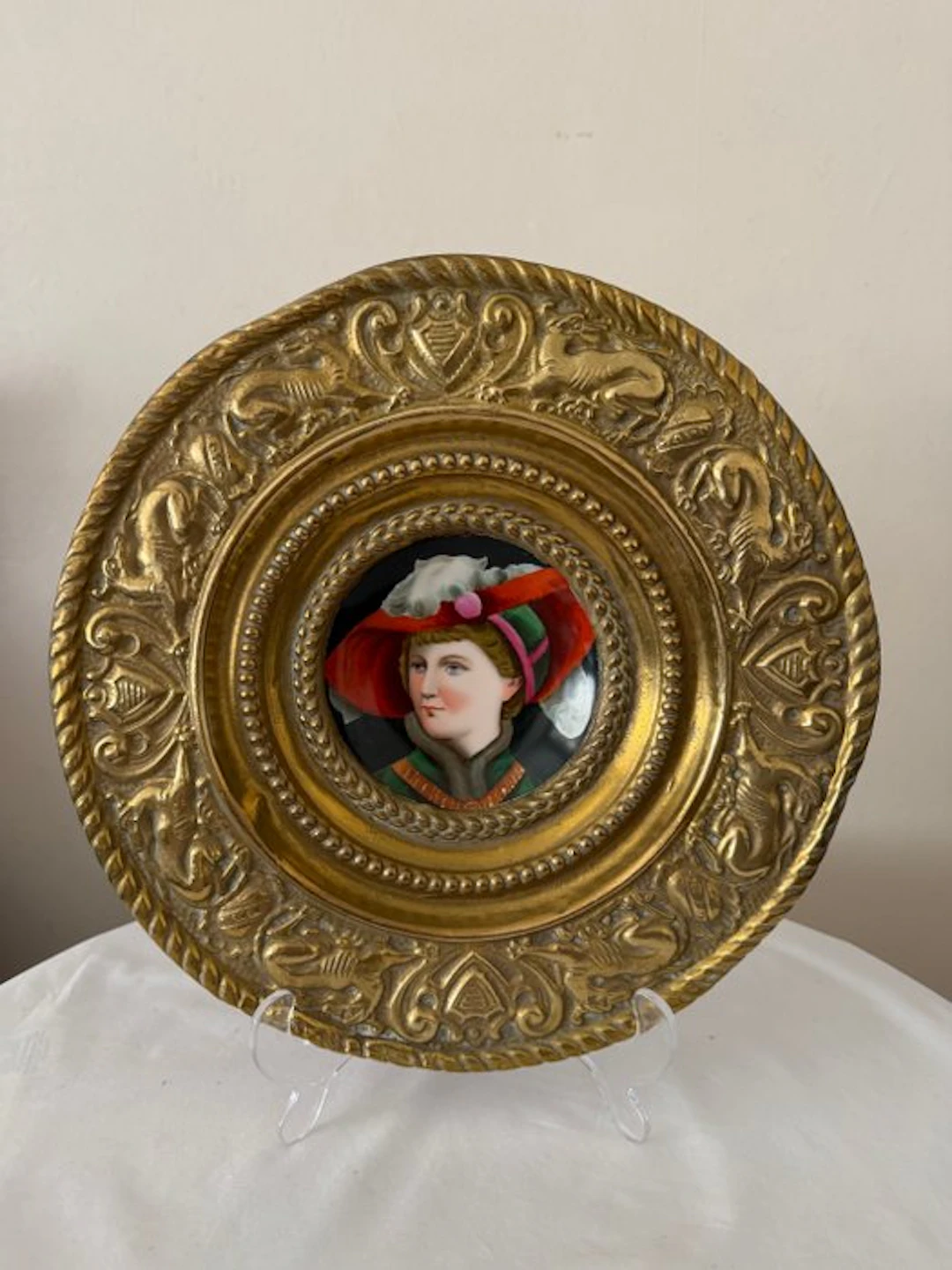 Wall decoration - France - hand painted wall plaque