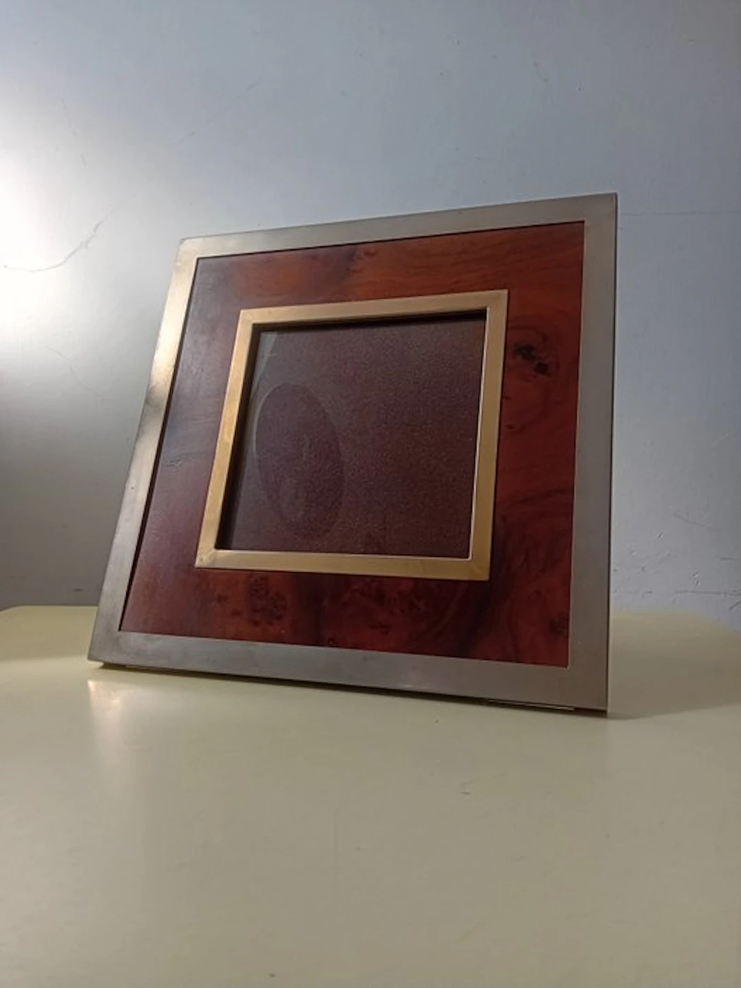 Tommaso Barbi - Frame - Brass. Root veneer. Glass - Big size