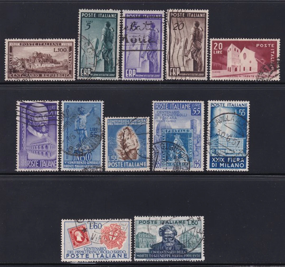 Italian Republic 1948/51 - Collection of 34 used stamps...