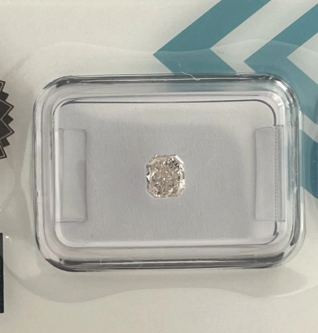 1 pcs Diamond (Natural coloured) - 0.39 ct - Rectangle...