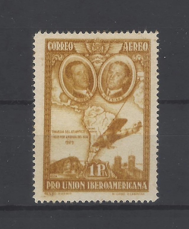 Spain 1930 - Iberoamericana - color error - without denting - Edifil Esp