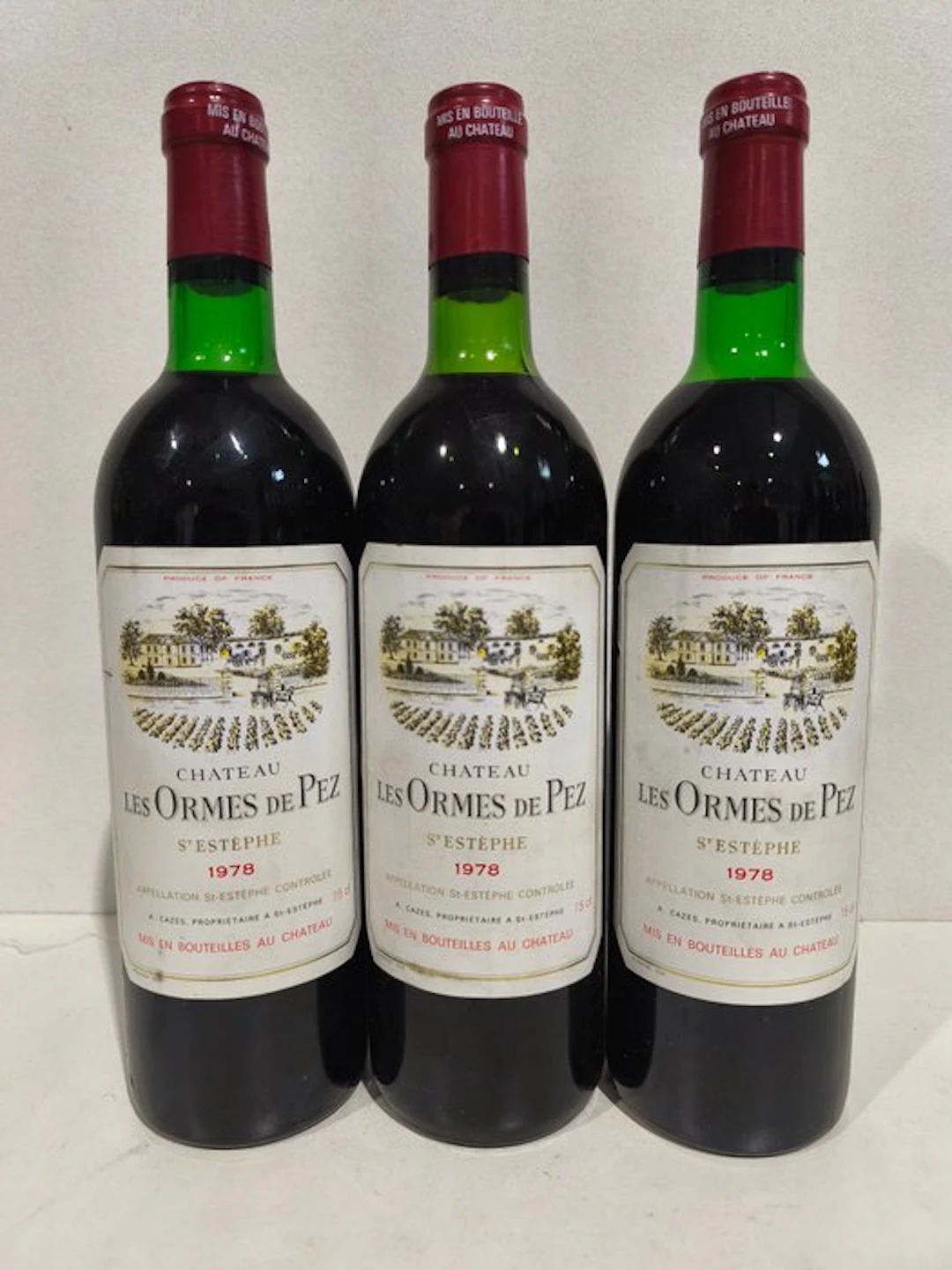 1978 Château Les Ormes de Pez - Saint-Estèphe - 3 Bottles (0.75L)