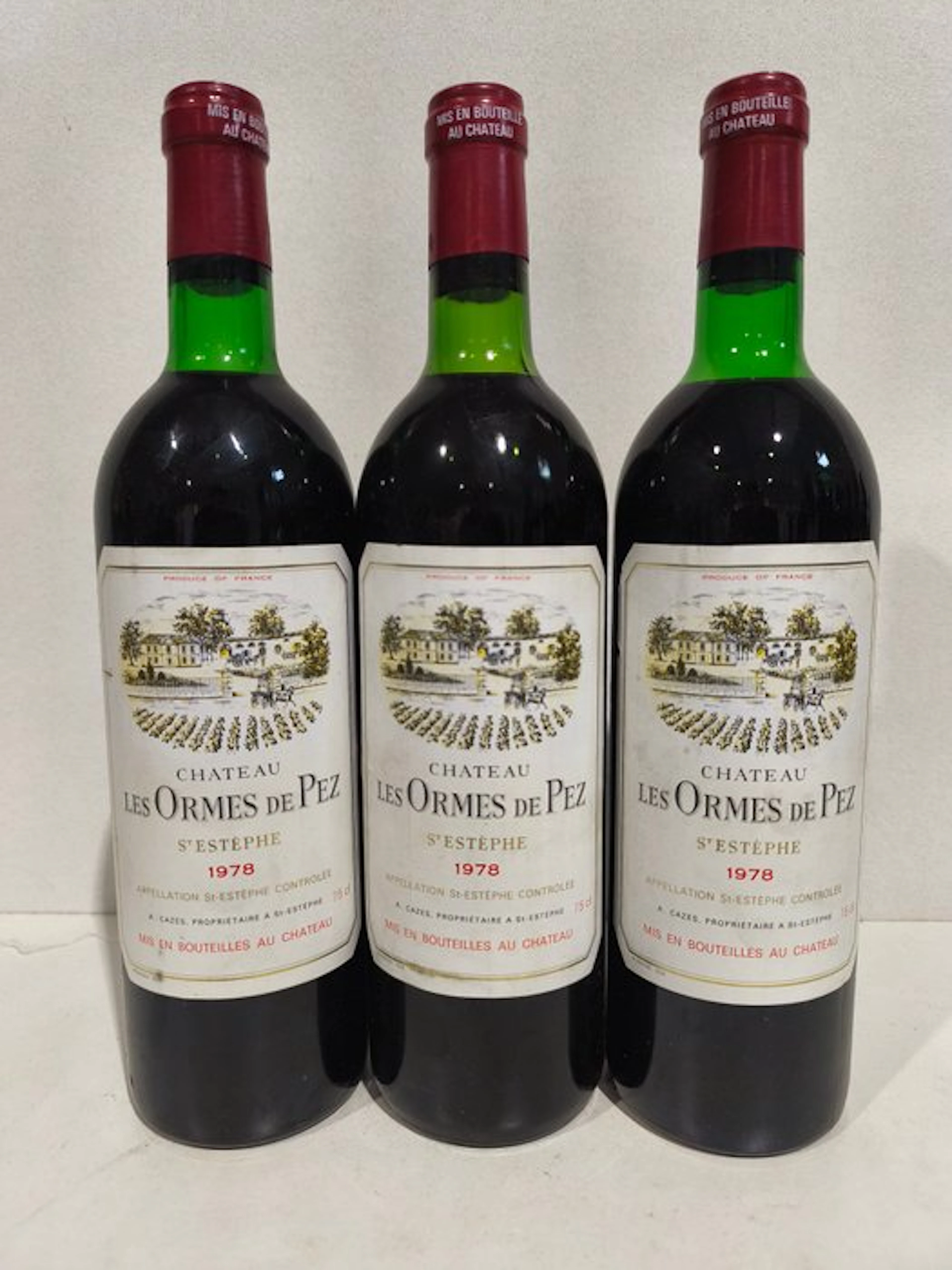 1978 Château Les Ormes de Pez - Saint-Estèphe - 3 Bottles (0.75L)