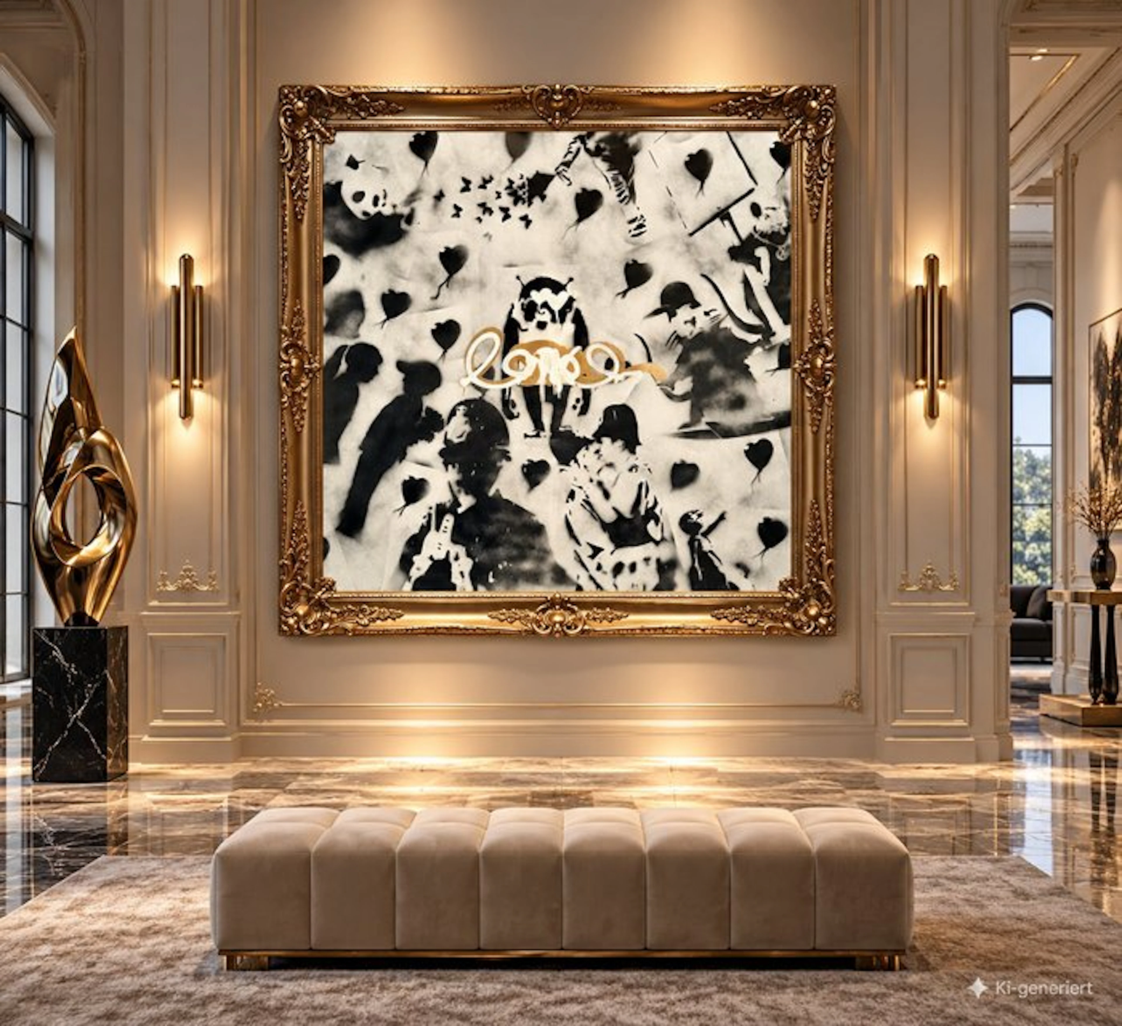 Timo Wedell - Black and White Reverie - XL - Street Banksy Art