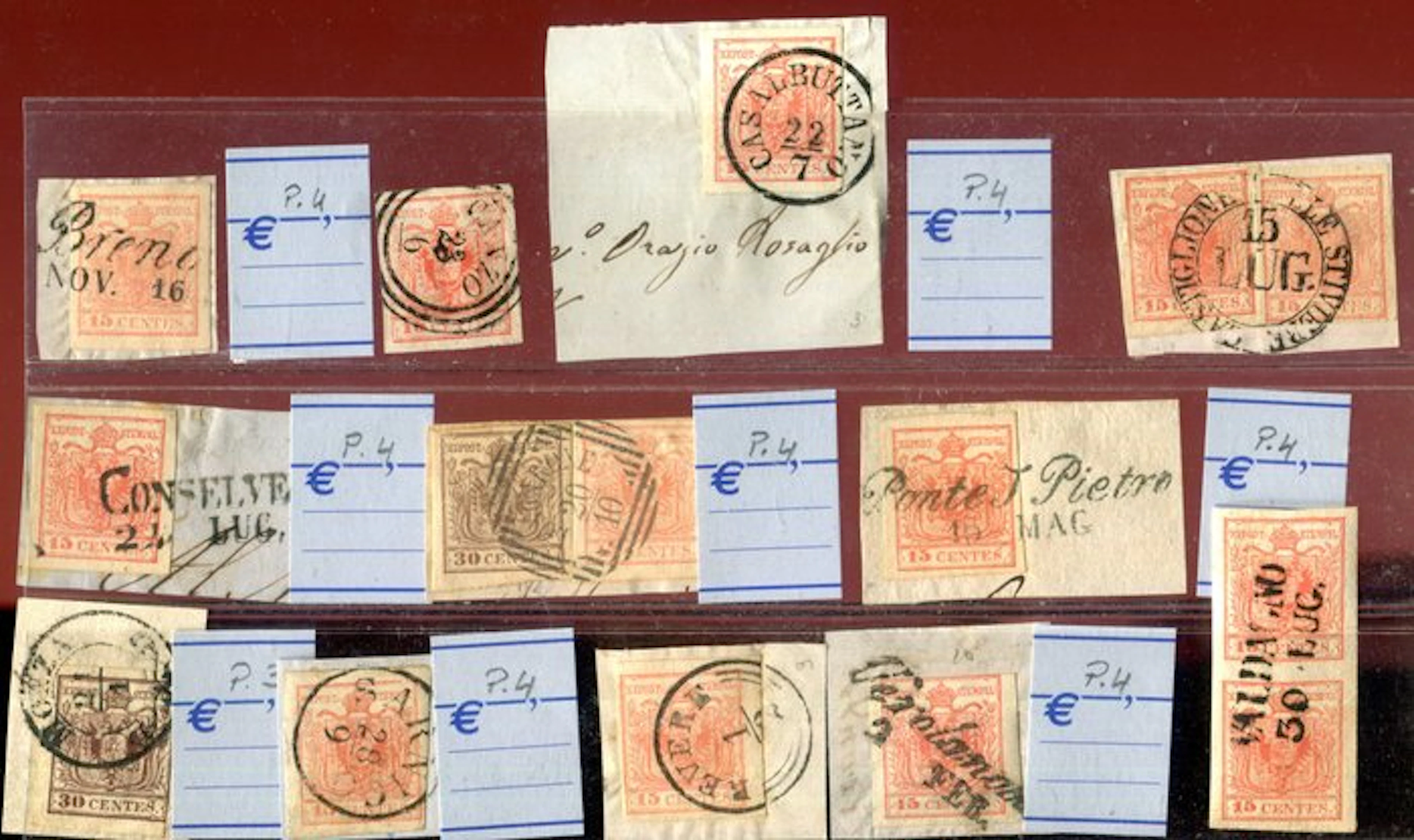Italian Ancient States - Lombardo Veneto 1850 - Bell's set of annuli