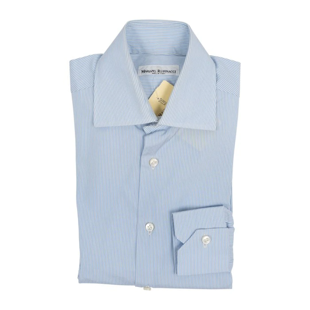RUBINACCI NAPOLI - Size 15 - 38 - Blue Shirt Striped...
