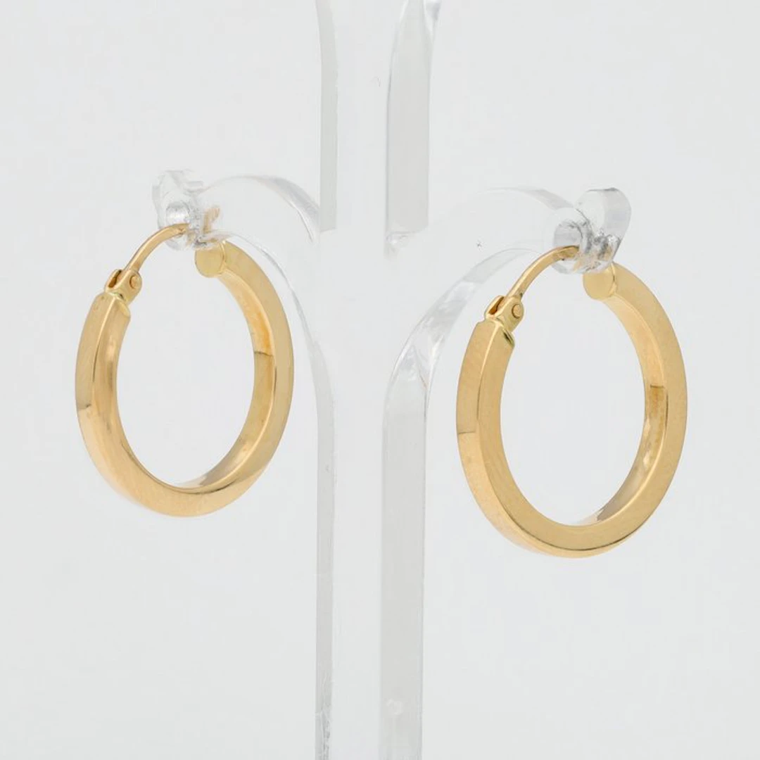 Earrings - 18 kt. Yellow gold - Hoop earrings