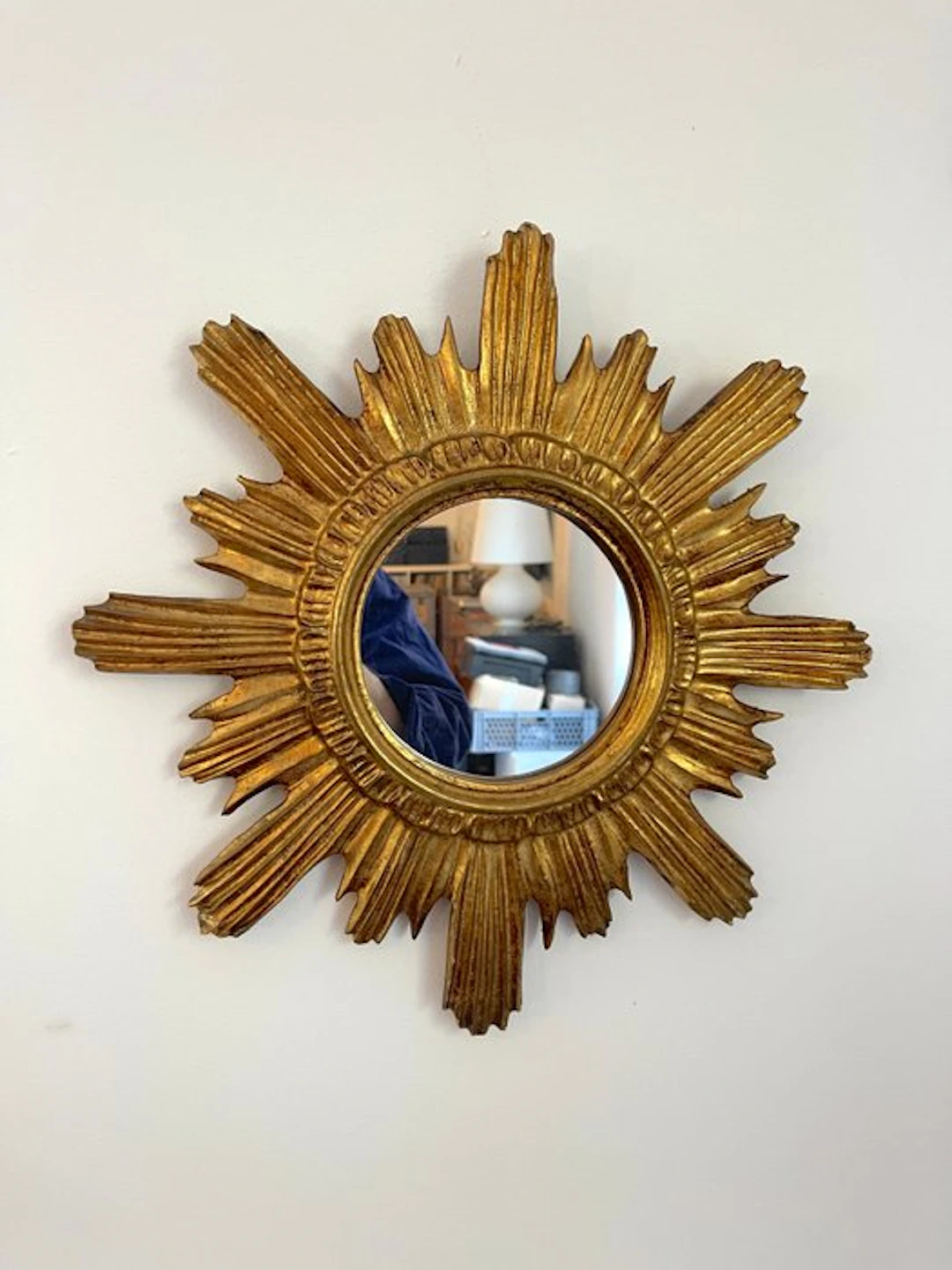 60s - Italien - Wall mirror- Sunburst - Resin - Sun Mirror
