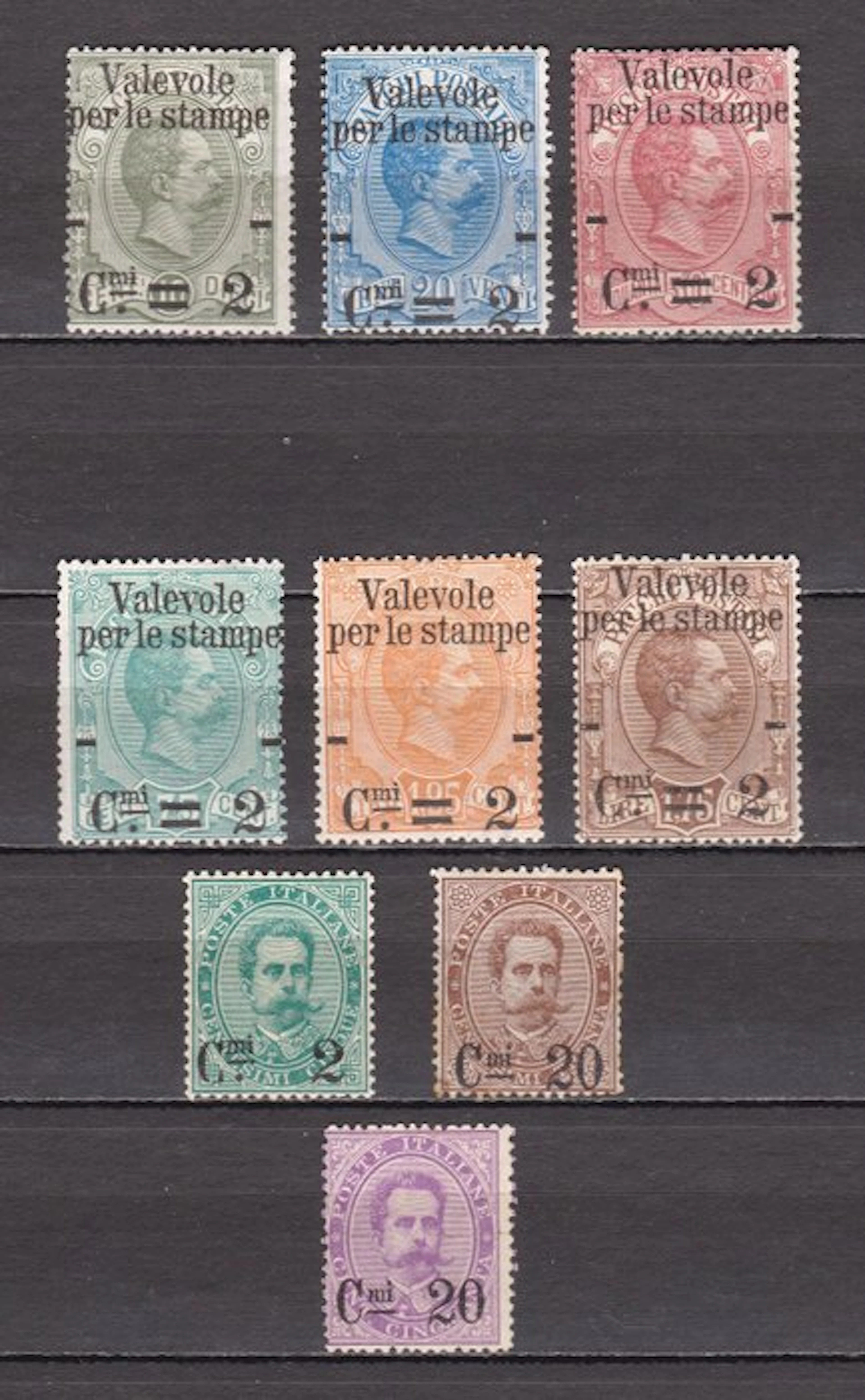 Italy Kingdom 1890/1891 - Umberto I: selection of 2 complete series