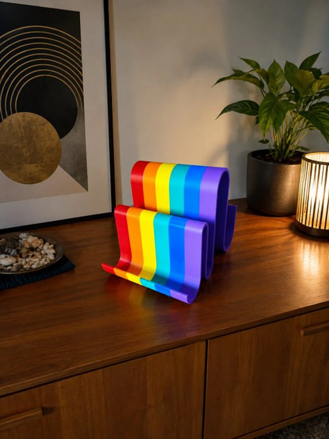 Memento 3D Lab - Magazine rack - ABS - Rainbow Wave Magazine Rac