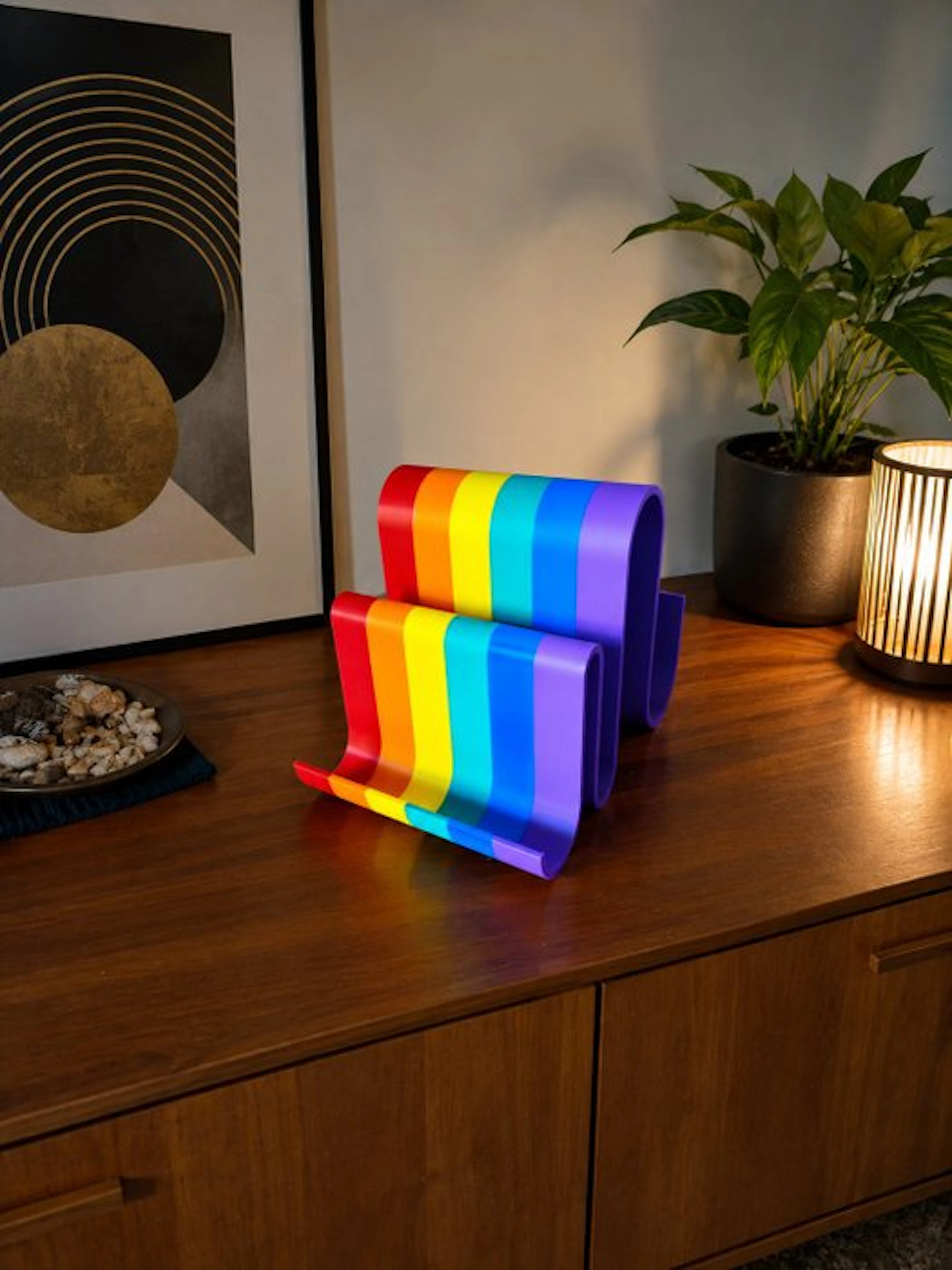 Memento 3D Lab - Magazine rack - ABS - Rainbow Wave Magazine Rac