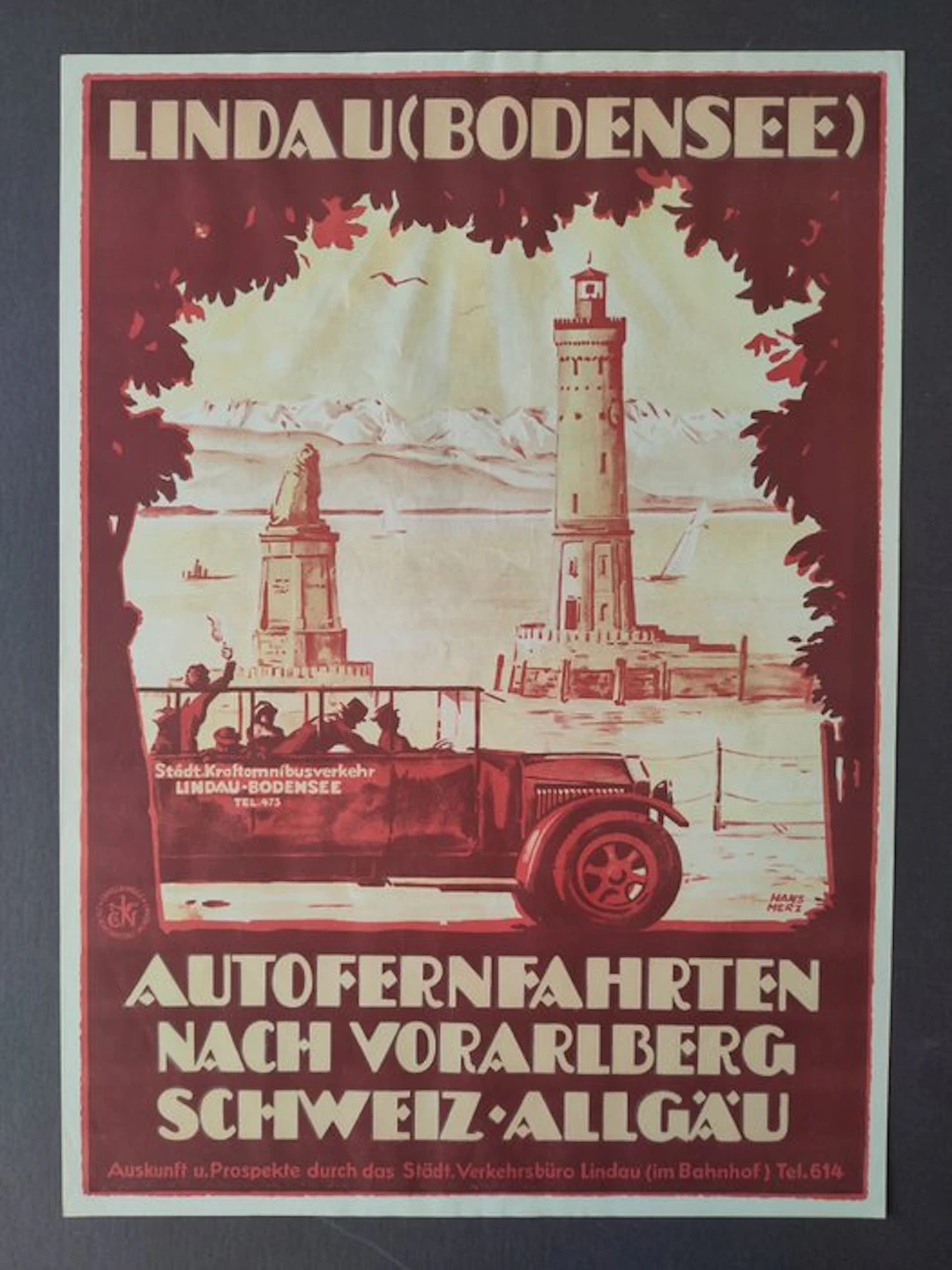 Hans Merz - Autofahrten Lindau Schweiz Bodensee Allgäu Vorarlberg - 1920s
