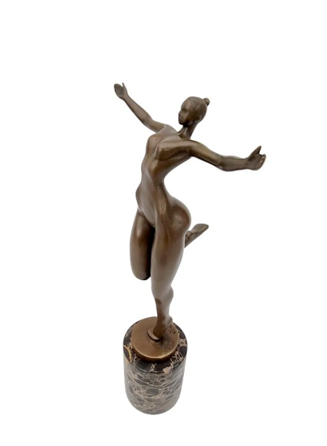 Sculpture, Abstracte moderne danseres - 40 cm - Bronze, Marble