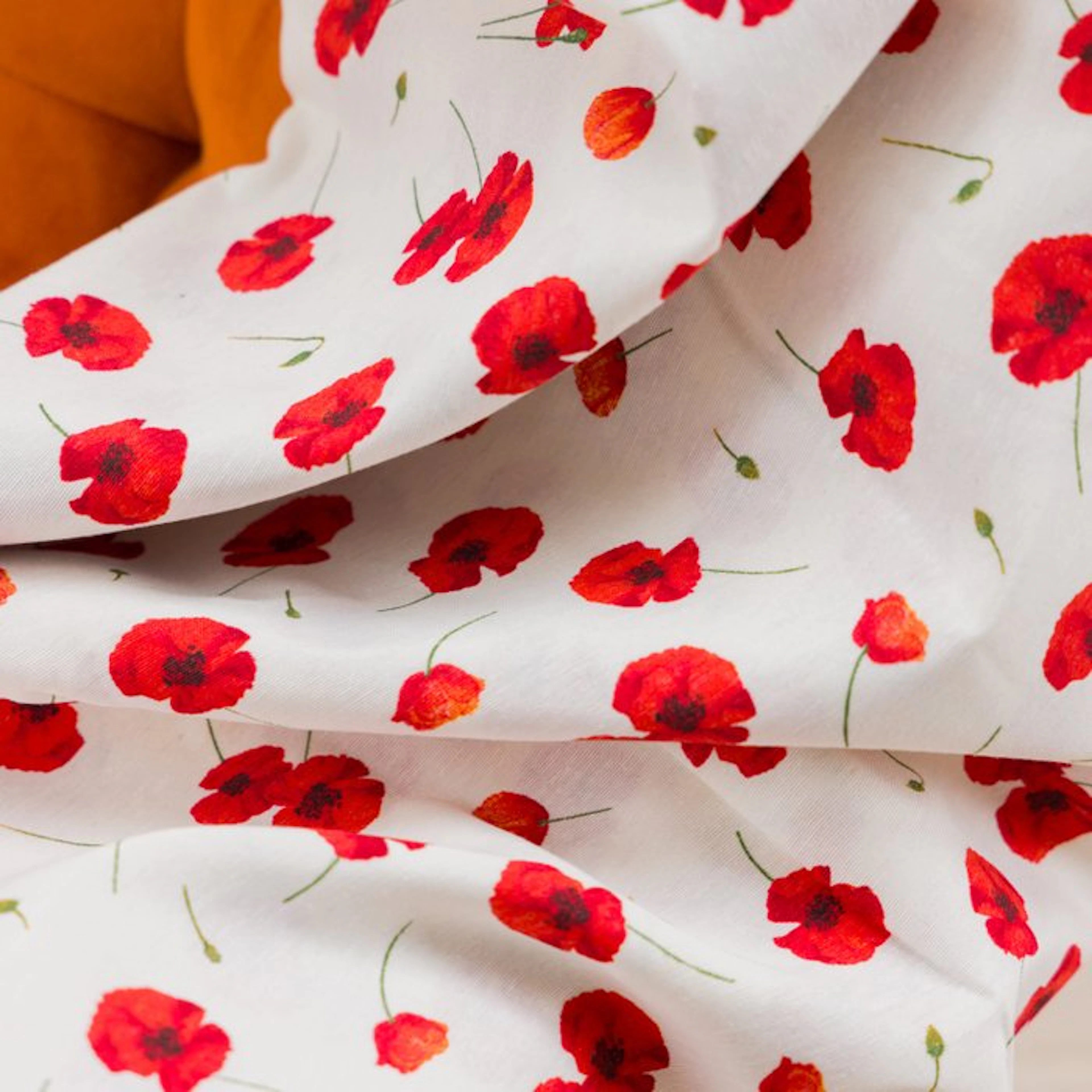 BA199 - Fabric "Field of Poppies" – Floral print...