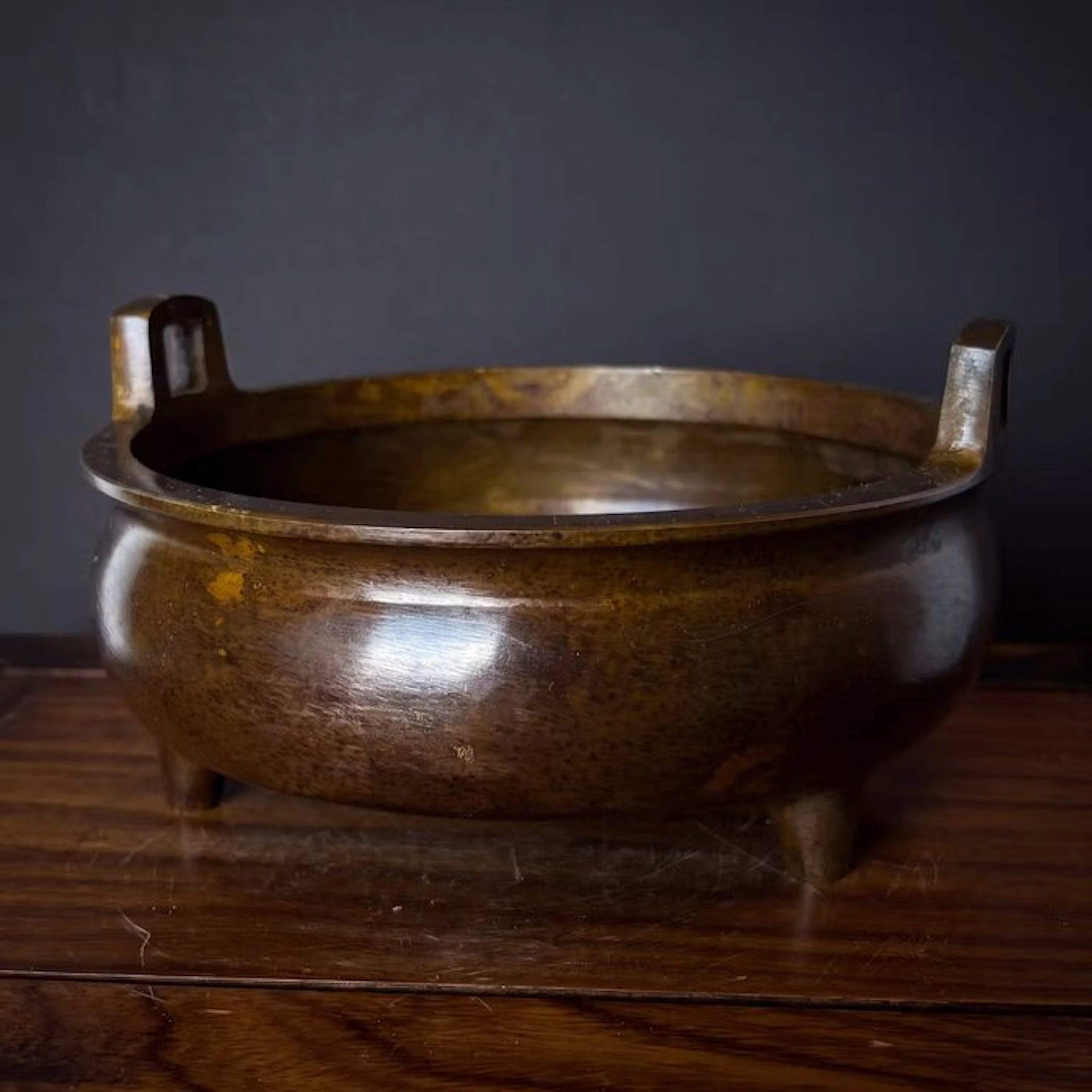 Incense burner - Bronze - Gold splatters
