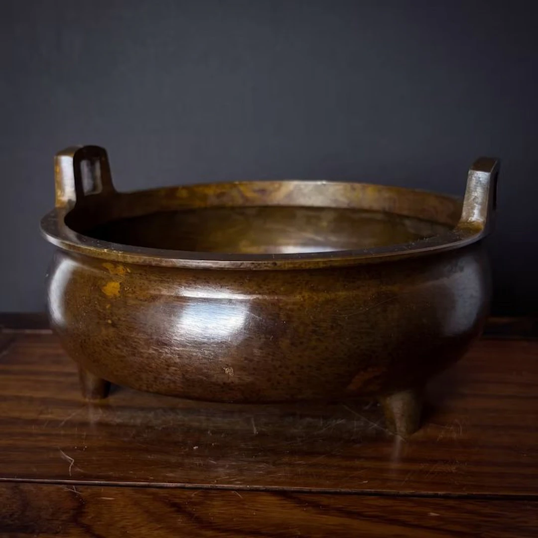 Incense burner - Bronze - Gold splatters