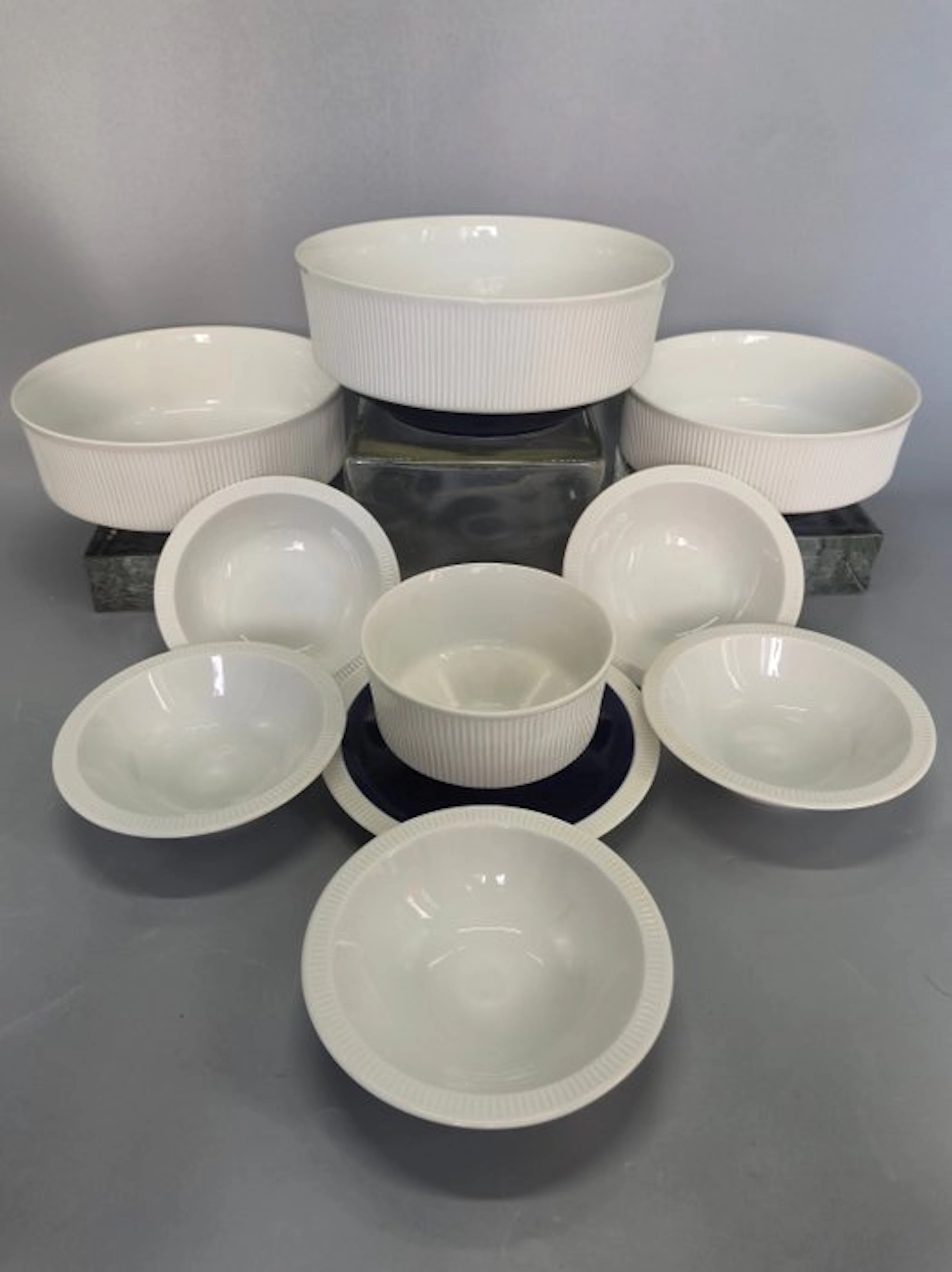 Dinner set - Arzberg Schüssel Set 9-teilig Weiß Porzellan Sauciere - Porcelain