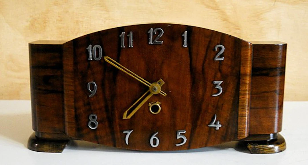 Pendulum clock - FMS - Art Deco Wood, Brass - 1930-1940 - Friedrich Mauthe Gmbh