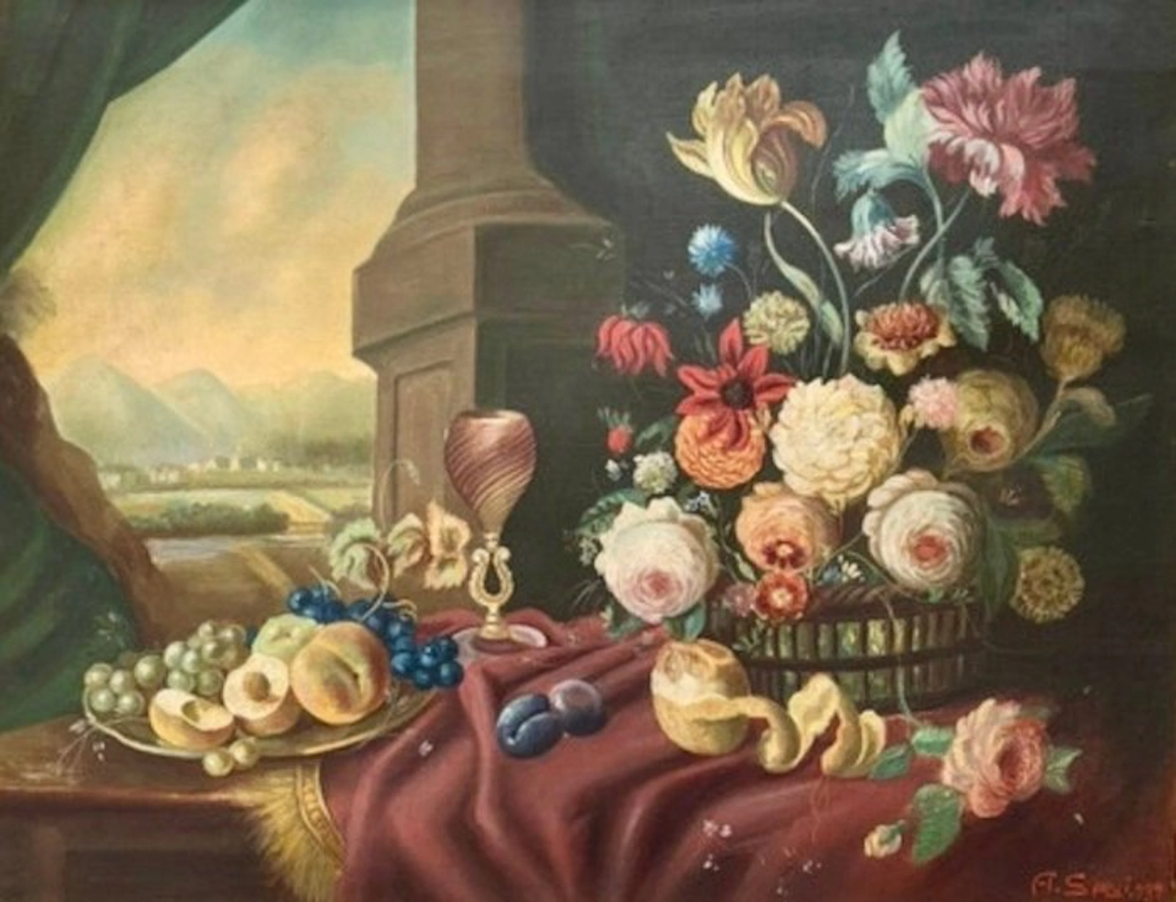 A. Salvi (XX) - Natura morta di fiori