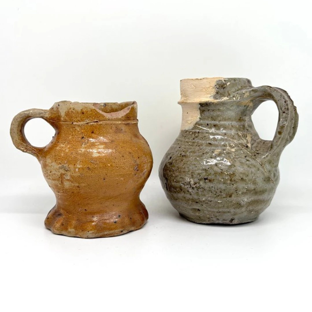 Medieval Stoneware Raeren jugs (Belgium) - Medieval...