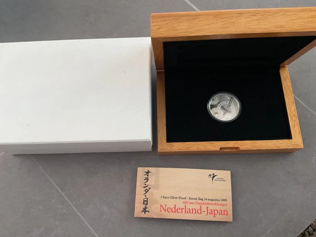 Netherlands. 5 Euro 2009 "Het Japan Vifje - Eerste Slag" Proof